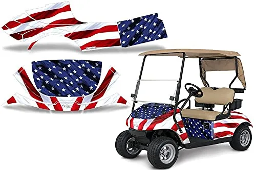 AMR Racing E-Z-GO TXT USA Flag Graphic Kit 2014-2018