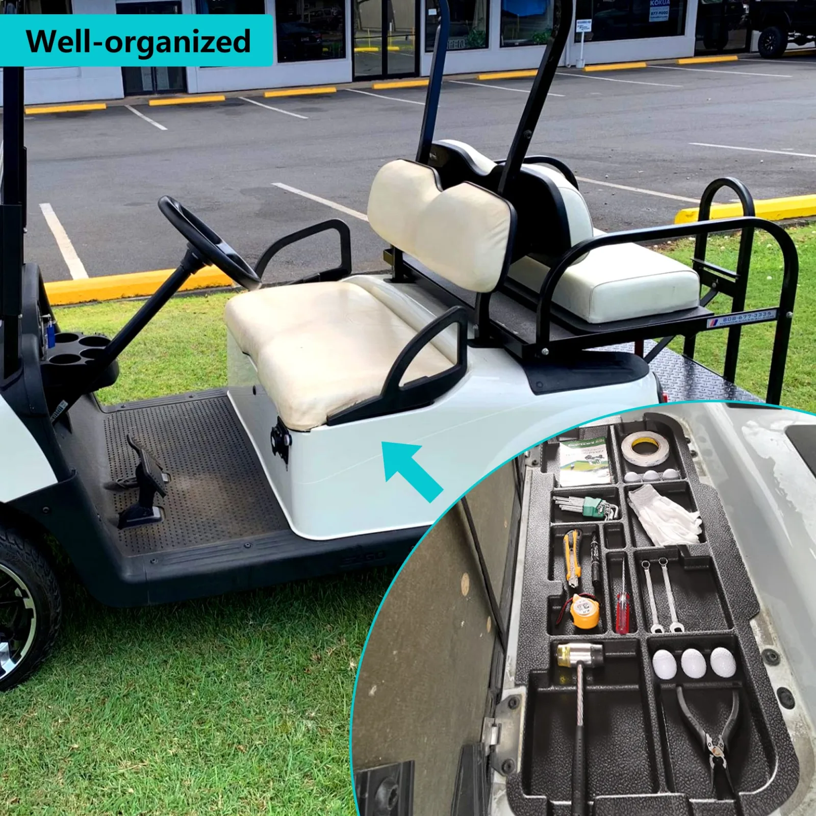 10L0L Under-Seat Storage Tray for E-Z-GO RXV image 3