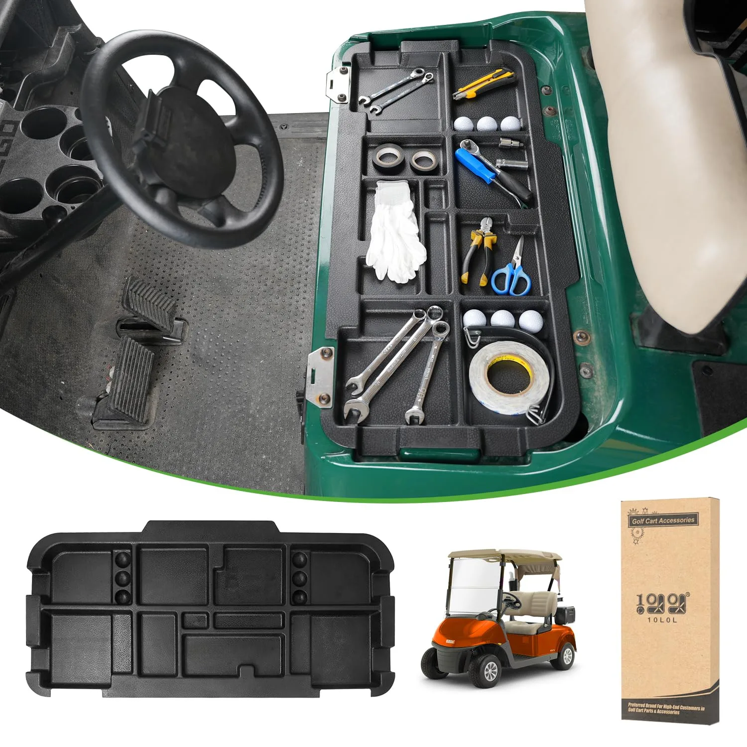 10L0L Under-Seat Storage Tray for E-Z-GO RXV