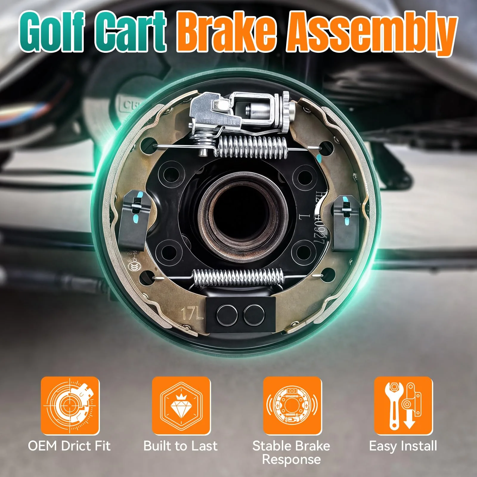 GOPRMACE Golf Cart Rear Brake Assembly Kit image 2