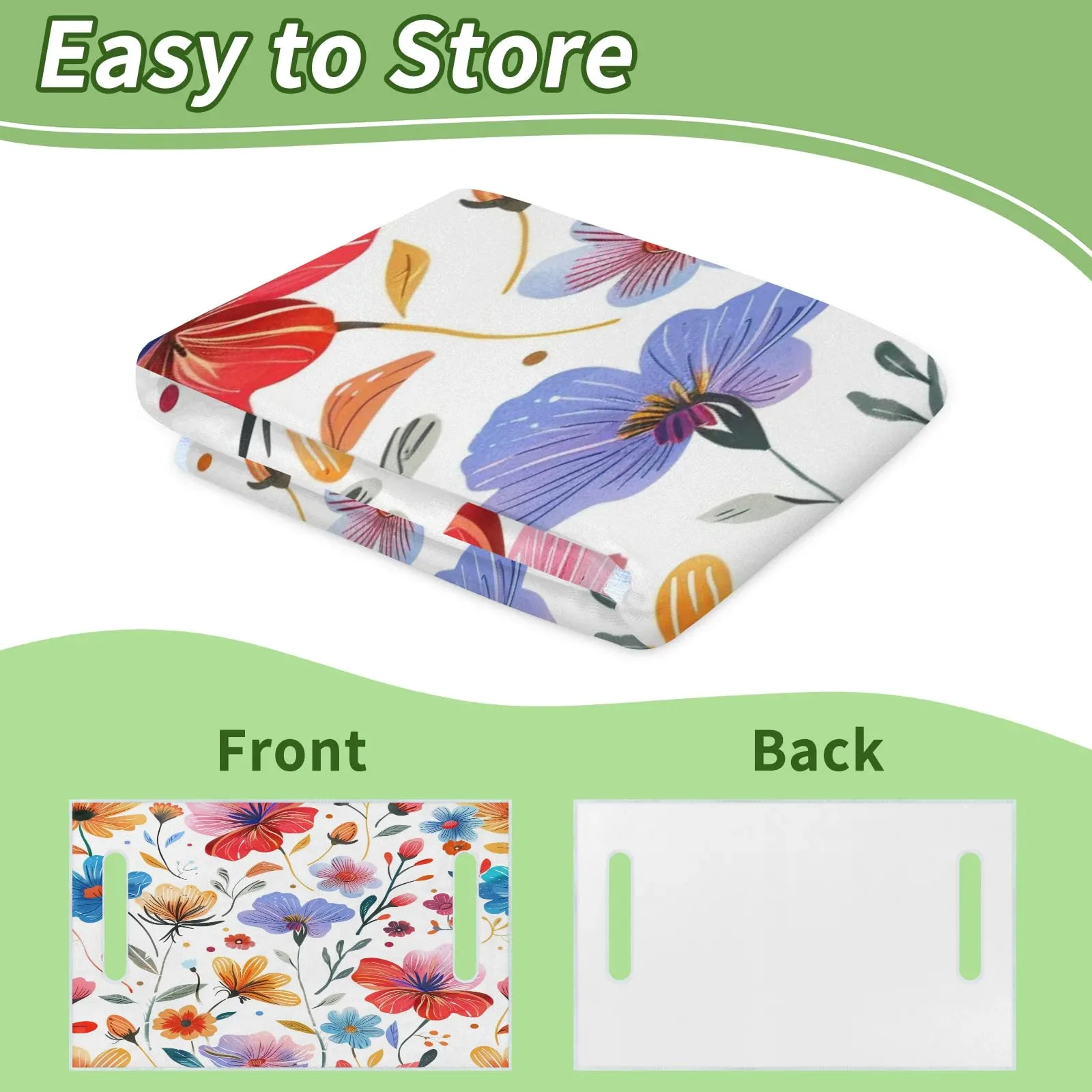 Tiveruda Watercolor Flower Golf Cart Seat Cover 51 x 31 in image 4
