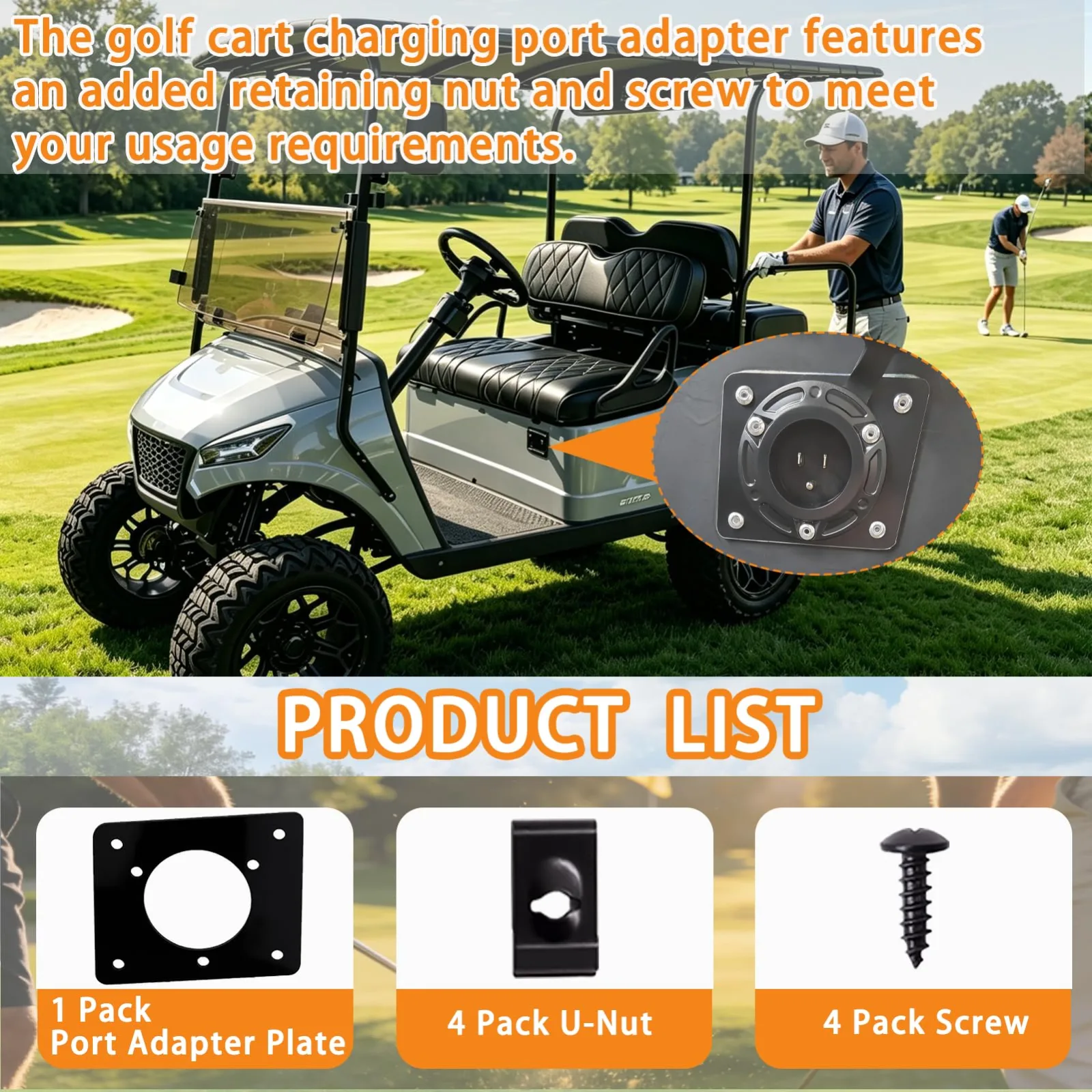 gtpartes Charging Port Adapter for 36V E-Z-GO TXT image 3