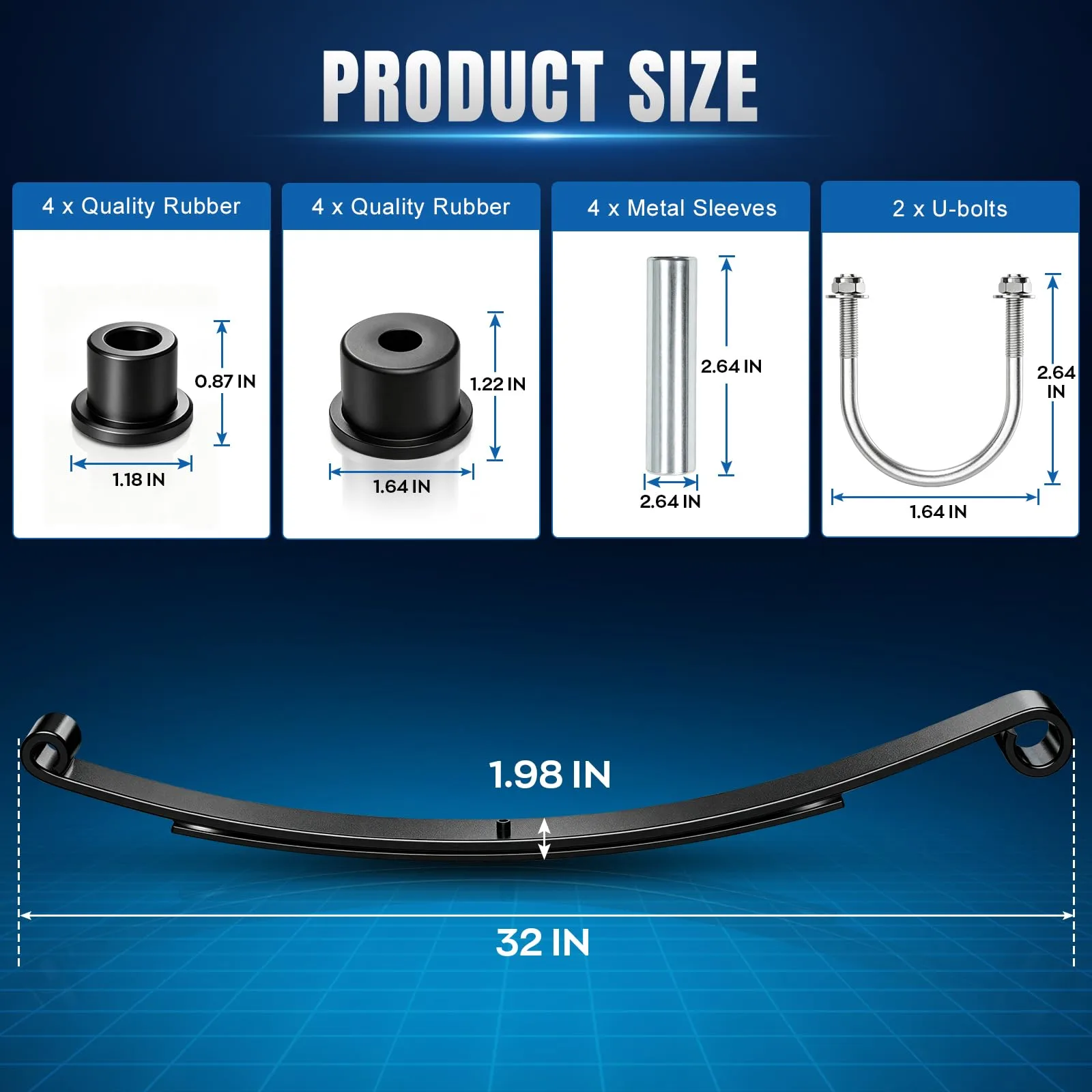 ENEKERP Rear Leaf Spring Kit for E-Z-GO RXV image 4