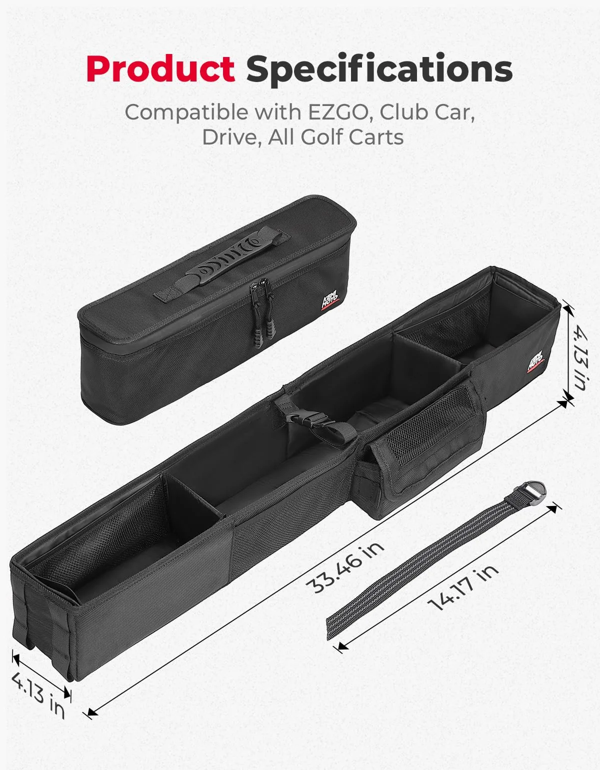 KEMIMOTO Golf Cart Front Storage Basket with Cooler image 4