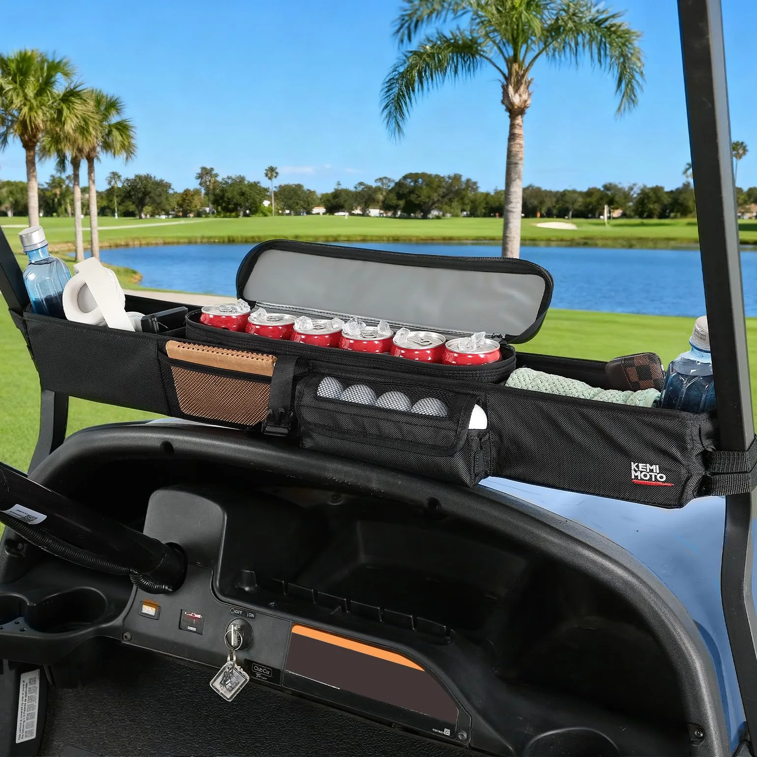 KEMIMOTO Golf Cart Front Storage Basket with Cooler