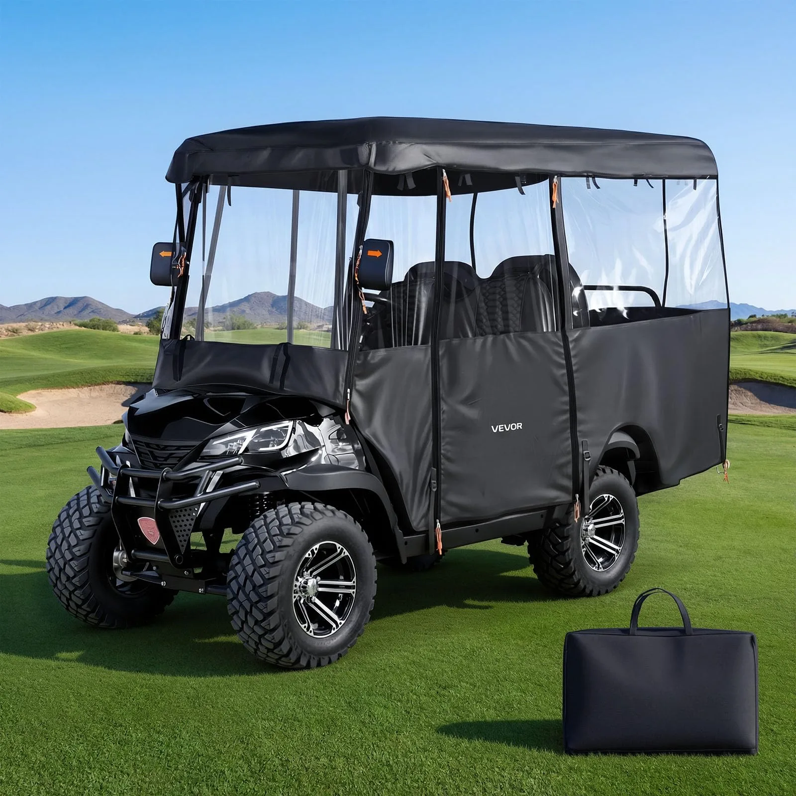 VEVOR 2+2/4 Passenger Golf Cart Cover, 600D Waterproof