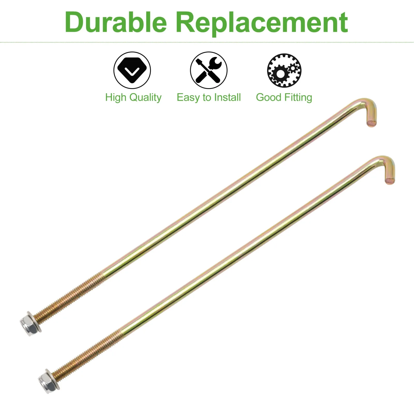 10L0L Golf Cart Battery J-Bolt Hold-Down Rods image 3
