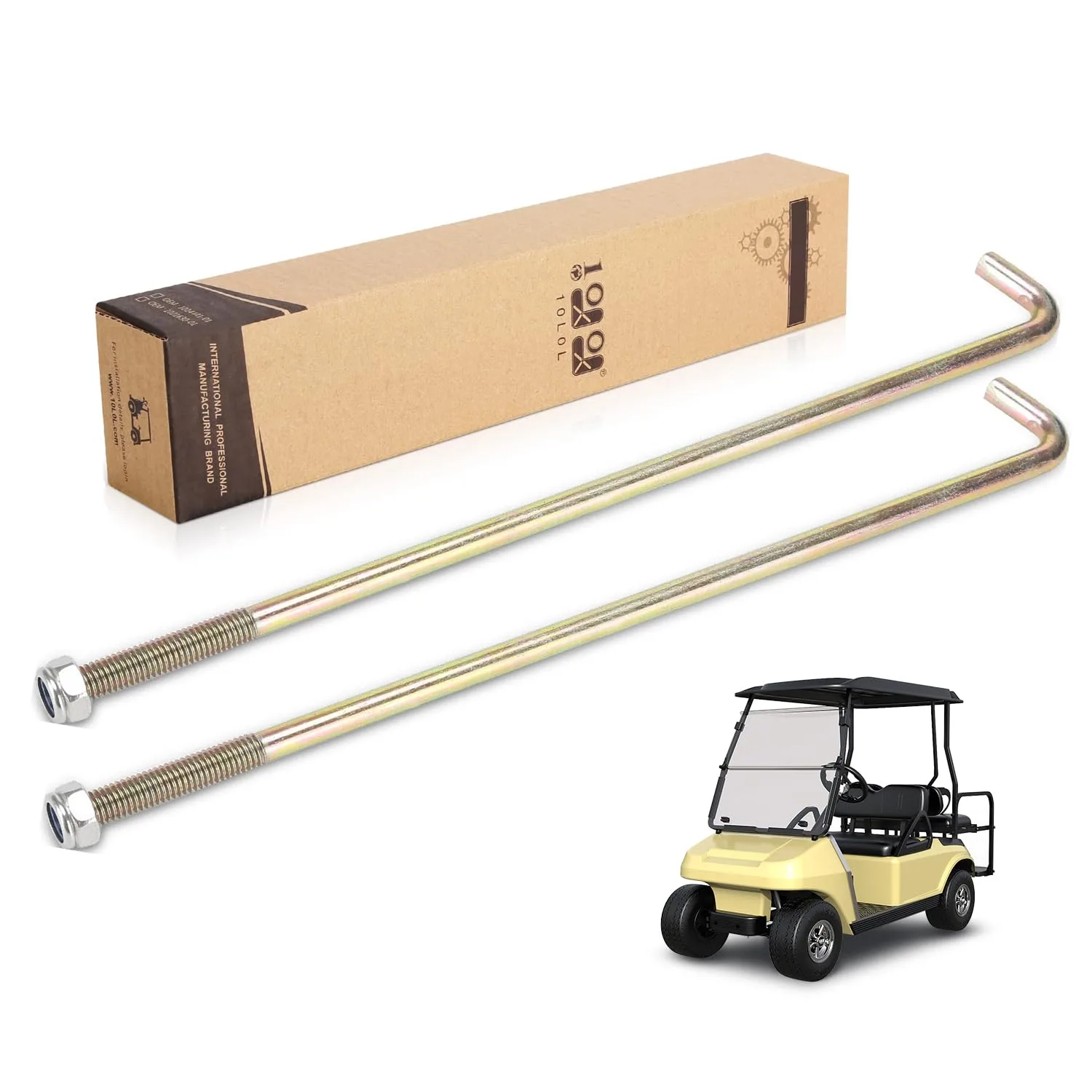 10L0L Golf Cart Battery J-Bolt Hold-Down Rods