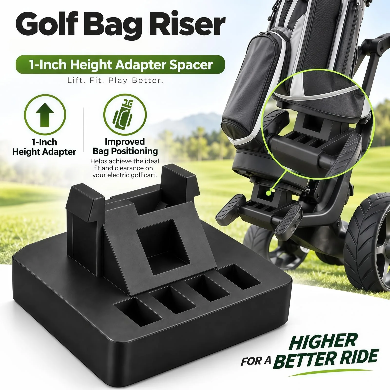 Generic 1-Inch Golf Bag Riser for MGI Zip Navigator AT image 3