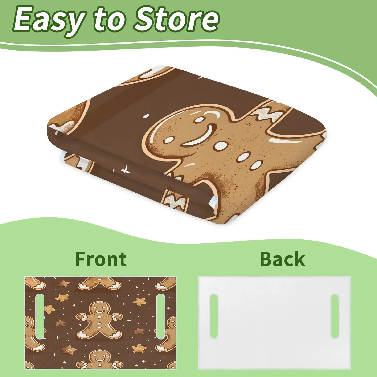 Tiveruda Christmas Gingerbread Golf Cart Seat Cover image 4