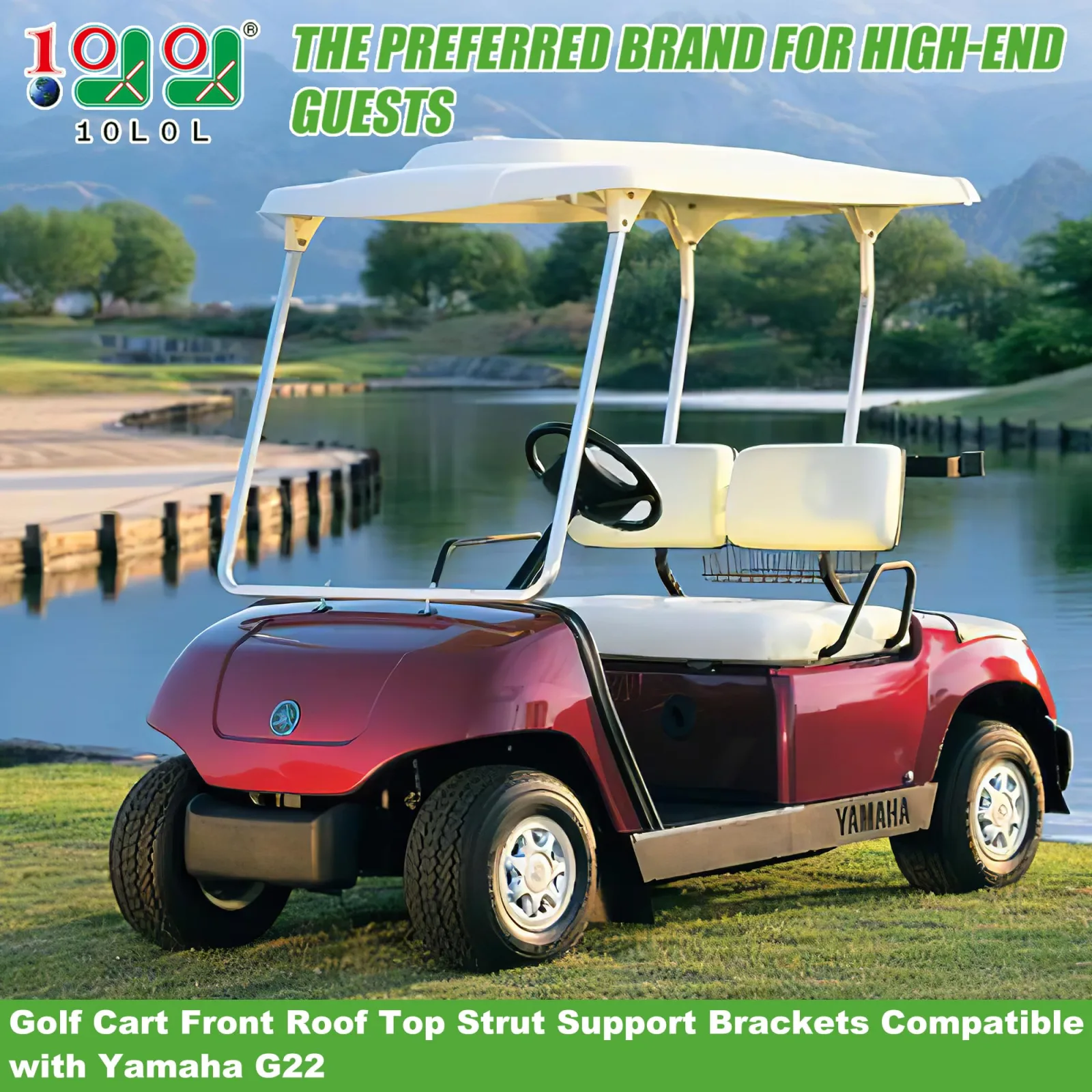 10L0L BOD-T001-N Yamaha Golf Cart Roof Strut Kit image 2