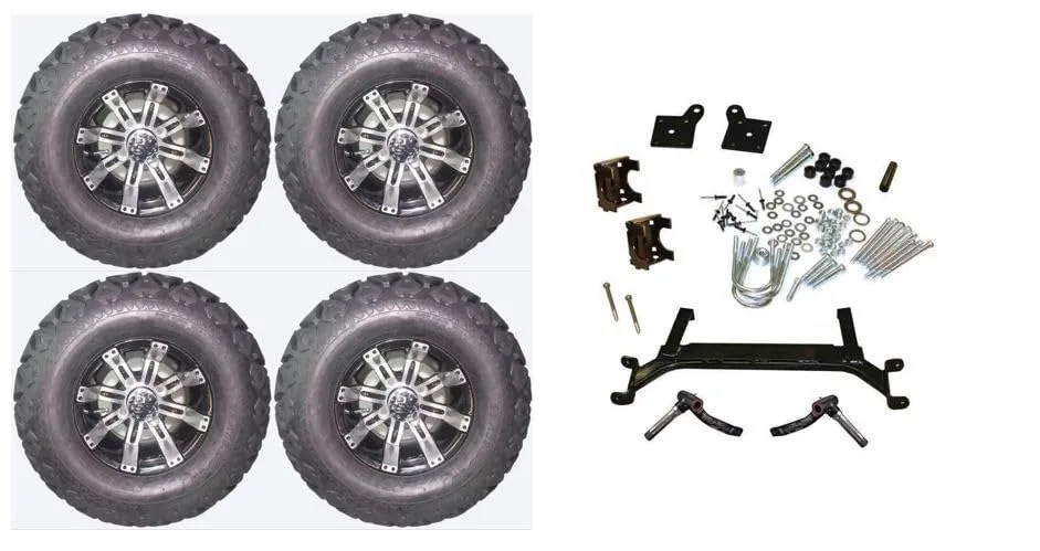 3G 4-Inch Lift Kit with Wheels for EZ-GO TXT Golf Carts