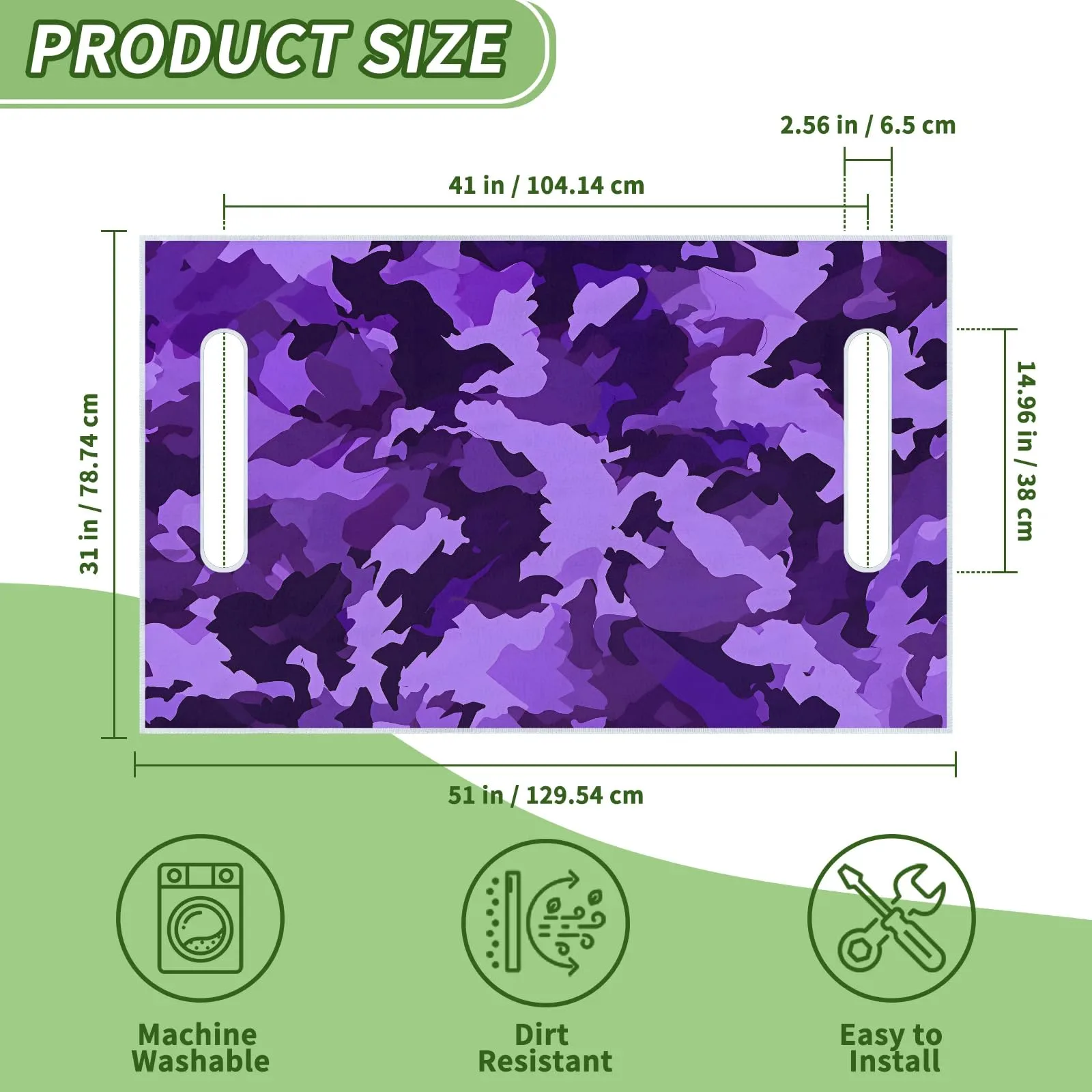 Tiveruda Purple Camouflage Golf Cart Seat Cover image 2