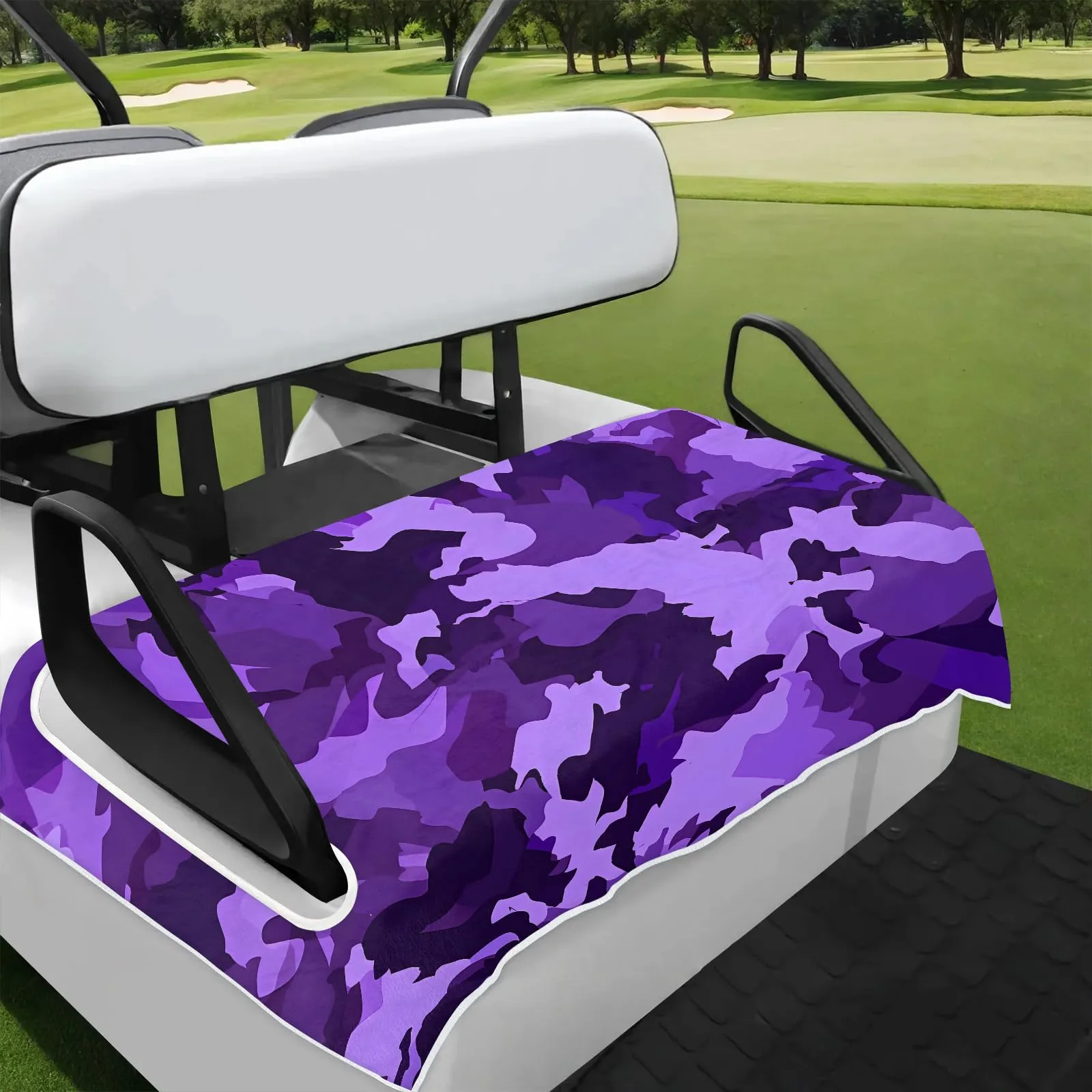 Tiveruda Purple Camouflage Golf Cart Seat Cover
