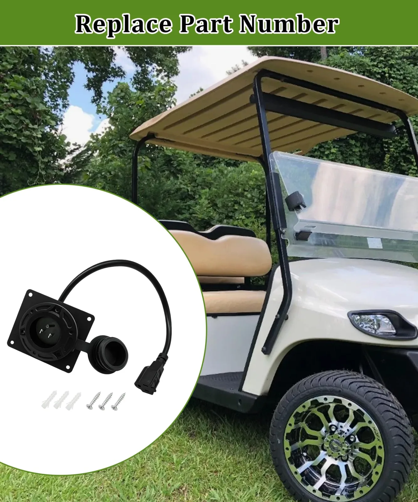 Hustimo HWH53 Charger Port Adapter for E-Z-GO TXT36 image 3