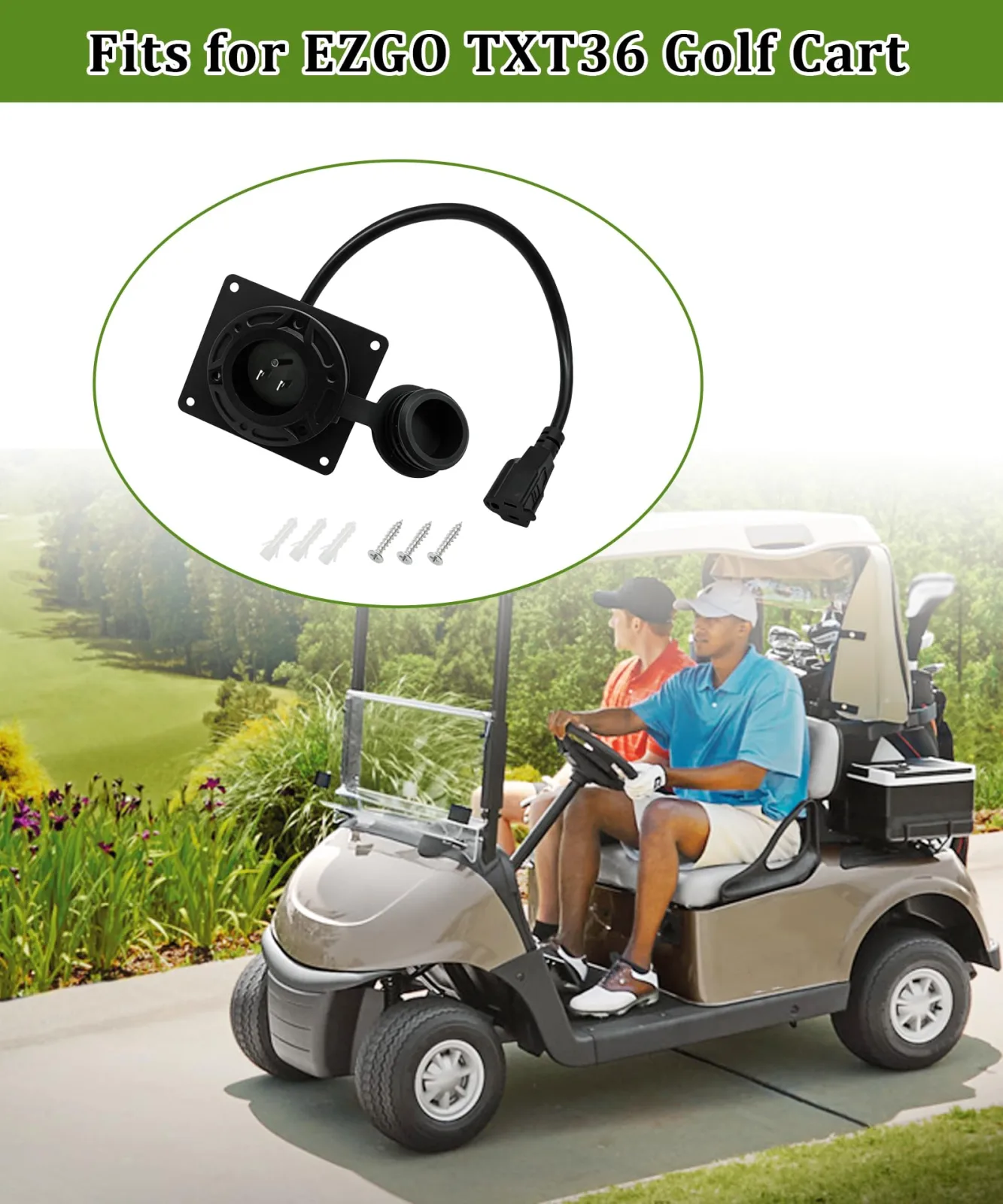 Hustimo HWH53 Charger Port Adapter for E-Z-GO TXT36 image 4