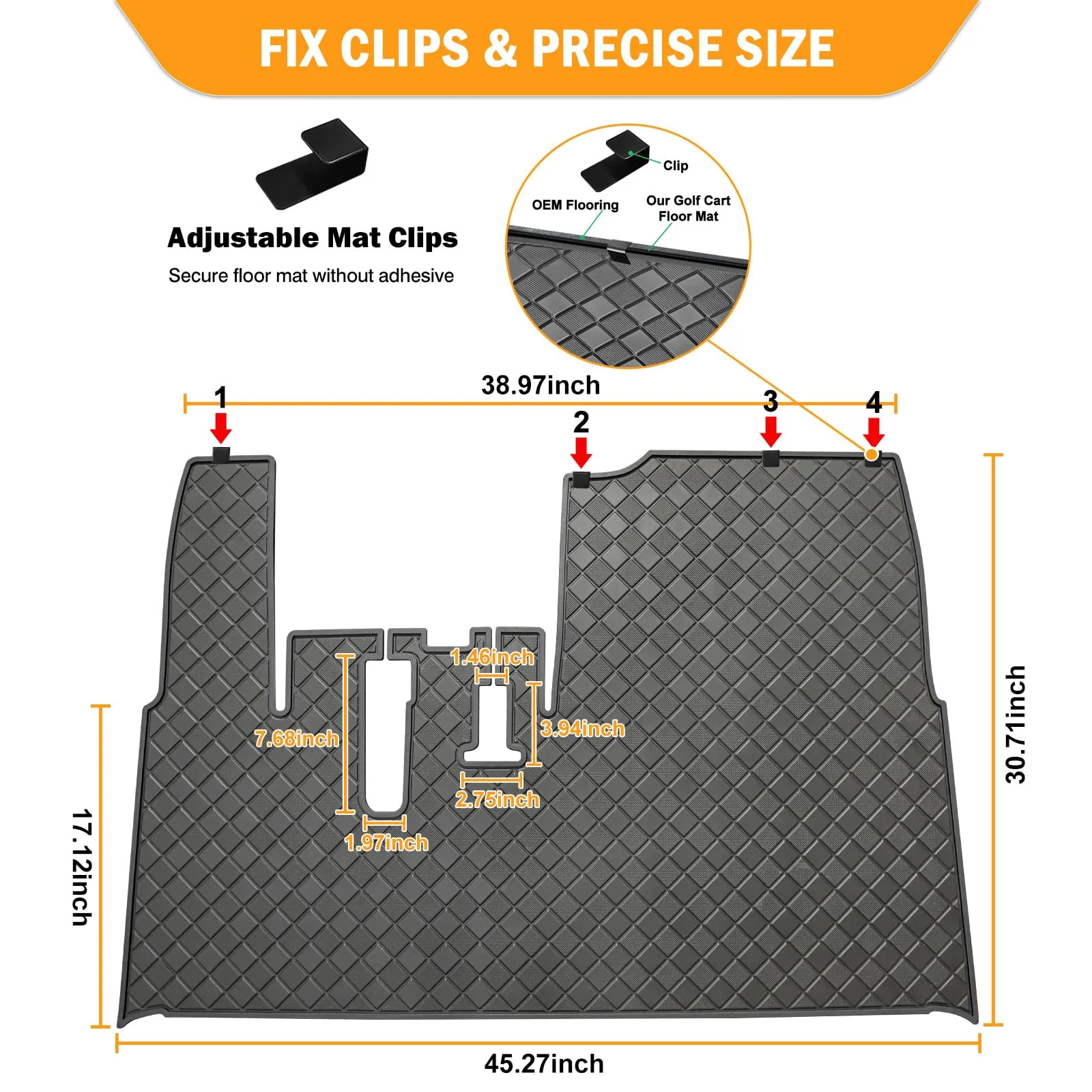 RIZINKART Floor Mat for Yamaha G29/Drive Gen1 2007-2016 image 4