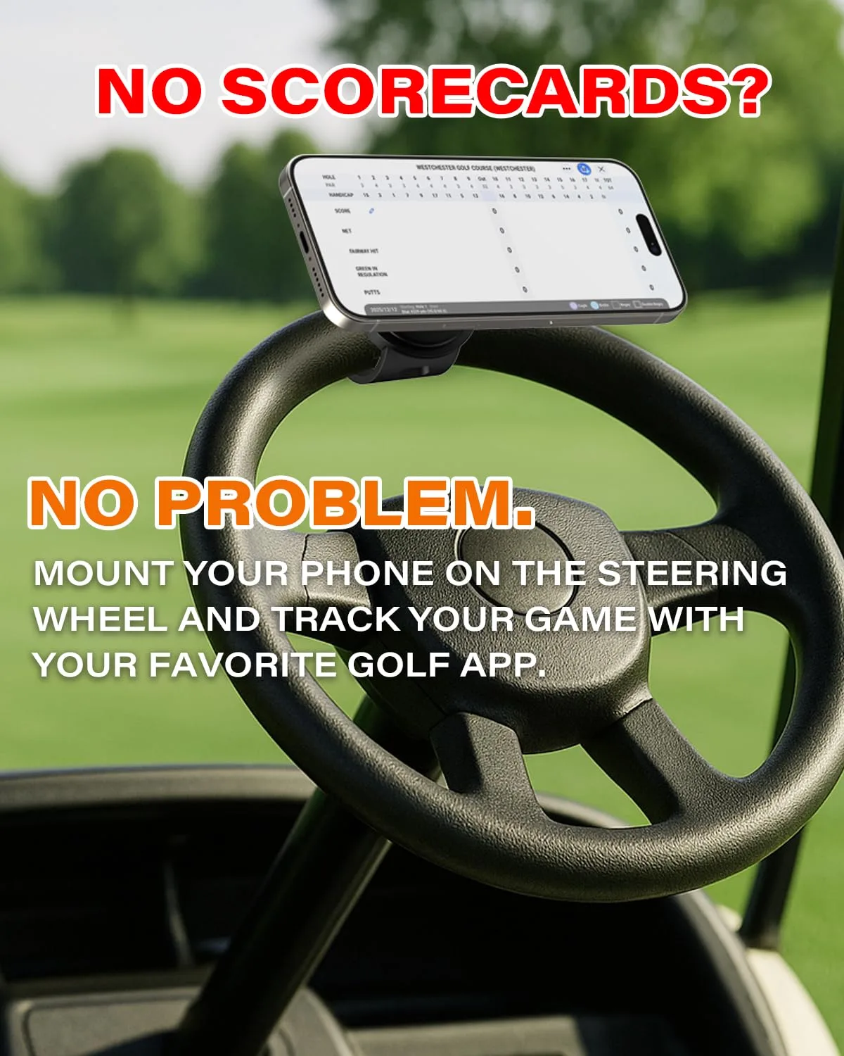 A2C 3-in-1 Magnetic Golf Cart Phone Holder image 4