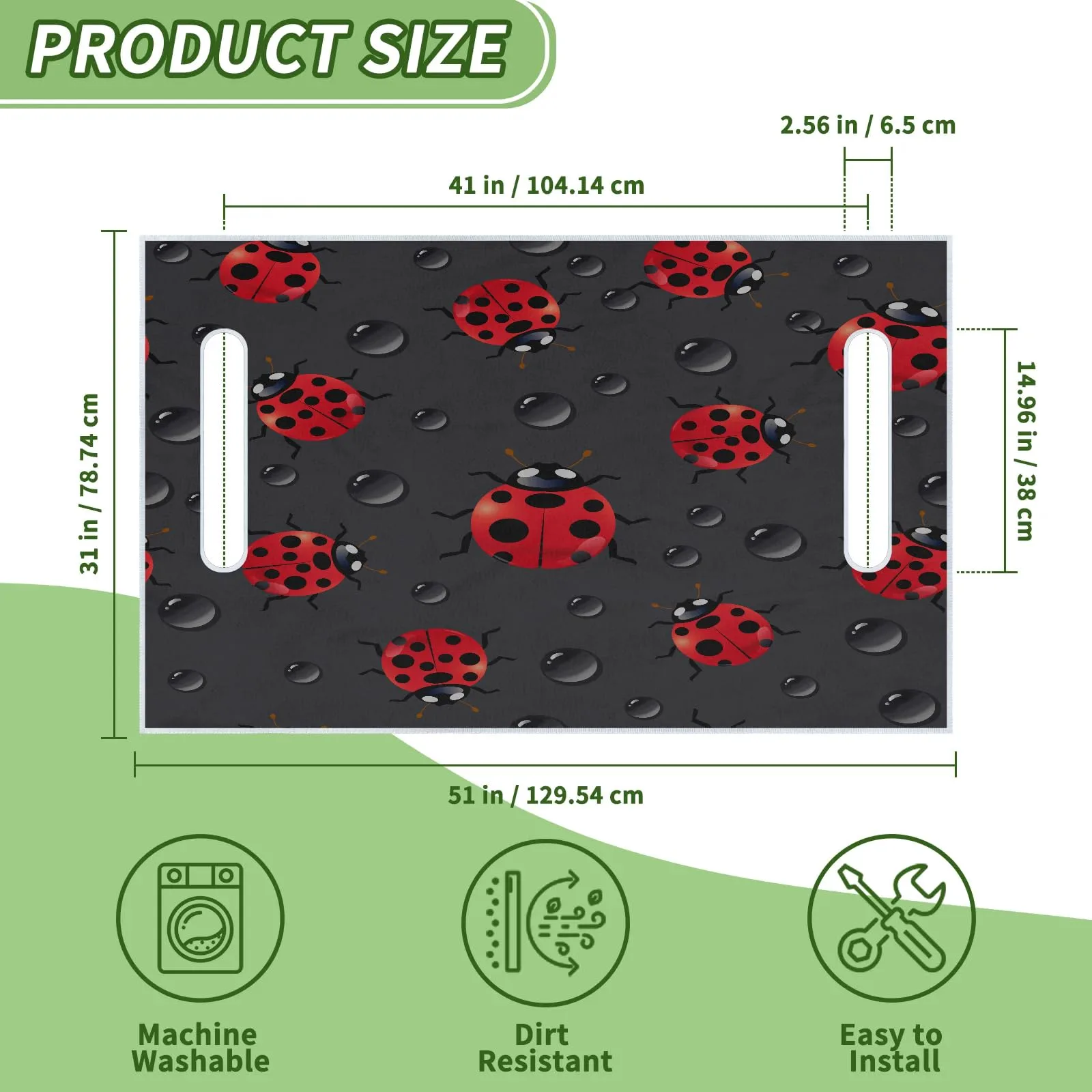 Tiveruda Golf Cart Seat Cover for Double Seats, 51 x 31 in image 2