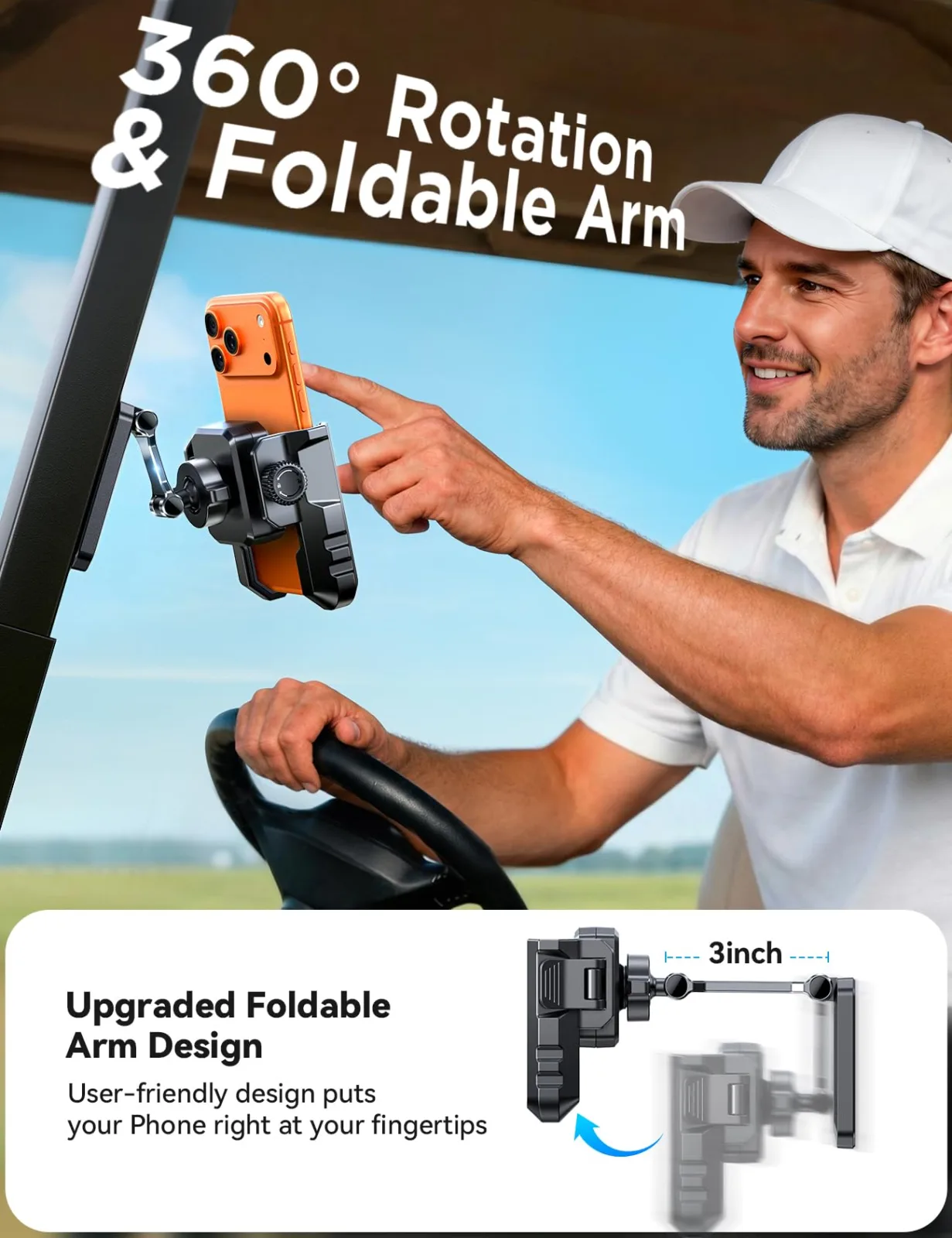 JOYROOM Magnetic Golf Cart Phone Holder Mount image 2