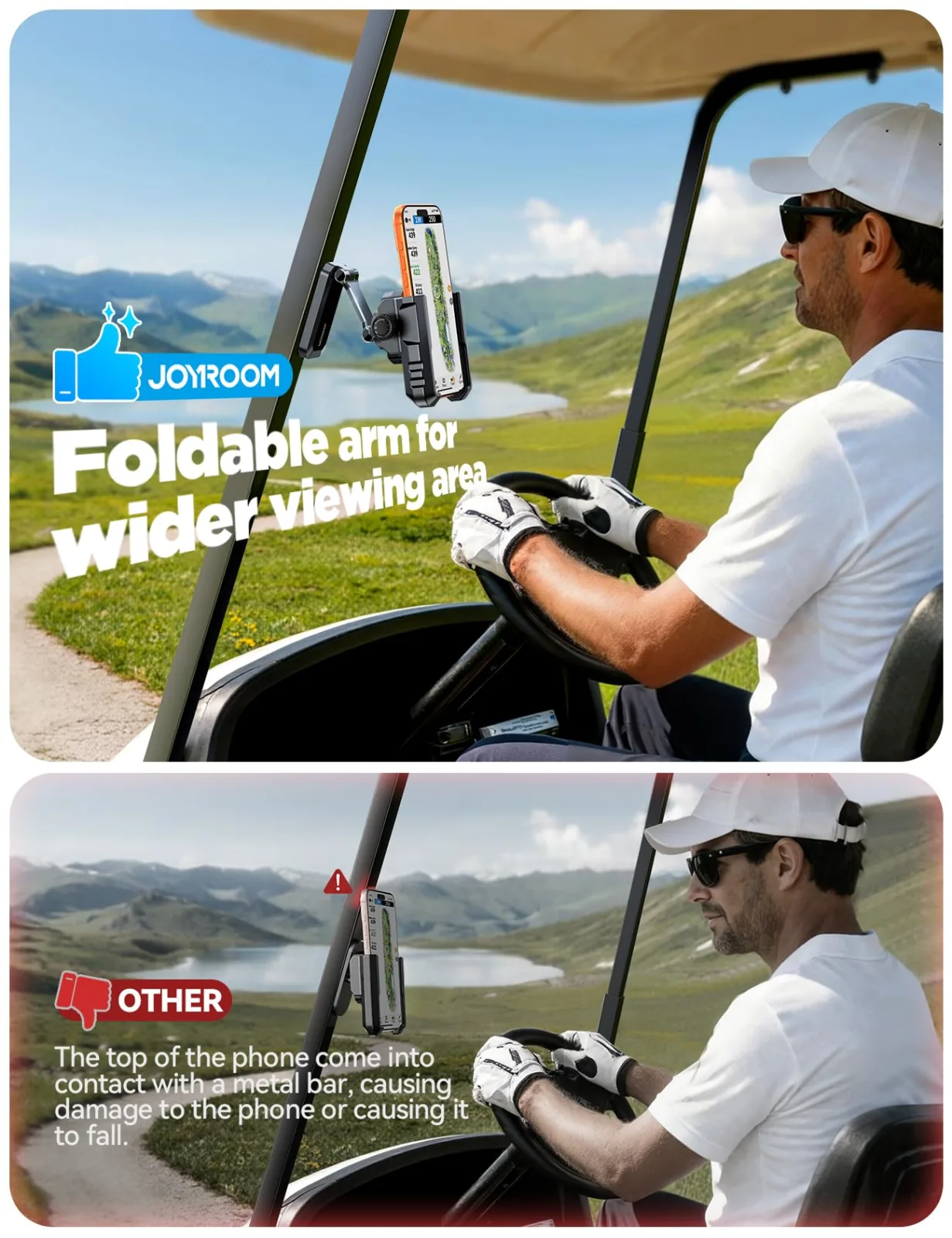 JOYROOM Magnetic Golf Cart Phone Holder Mount image 3