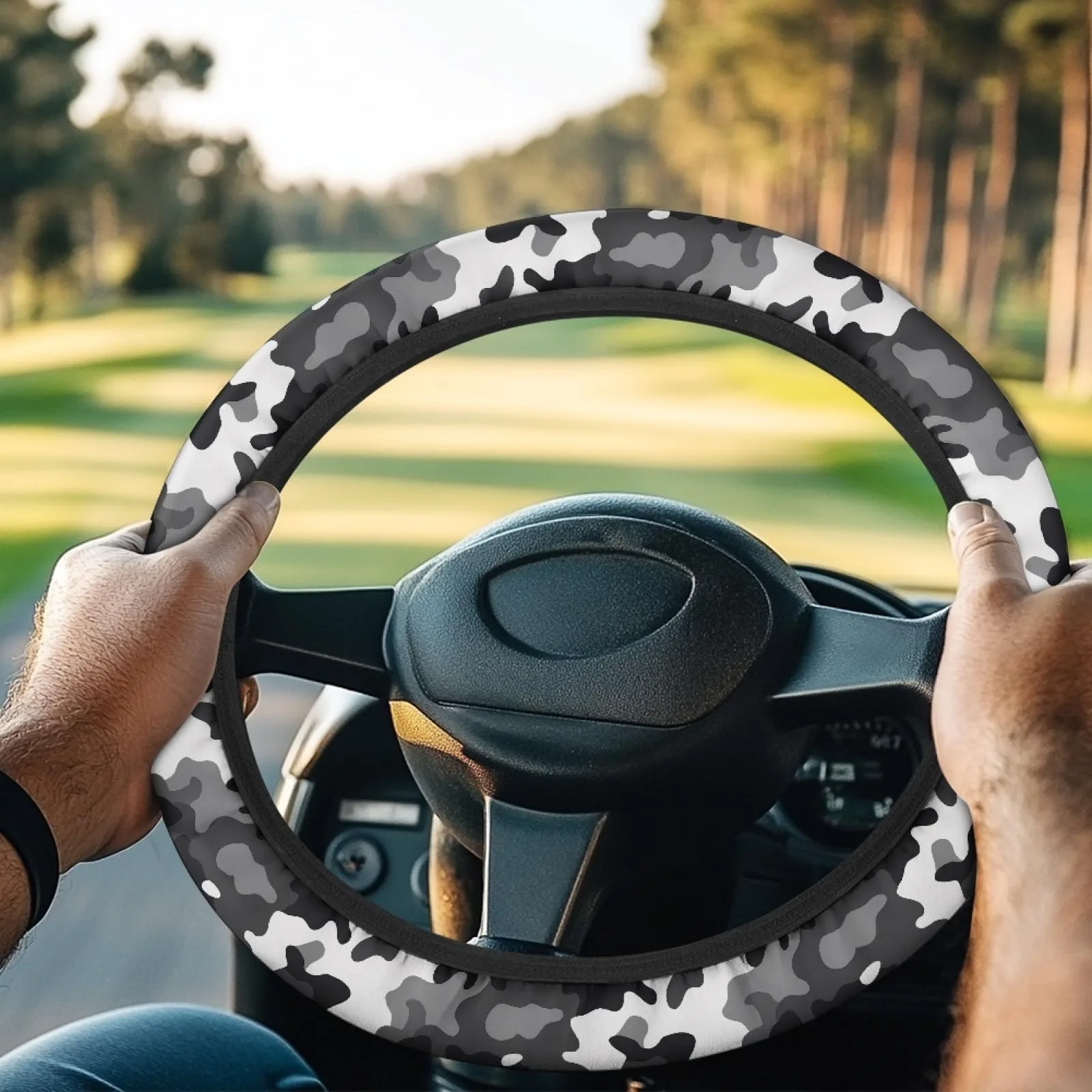 INSTANTARTS Camouflage Golf Cart Steering Wheel Cover