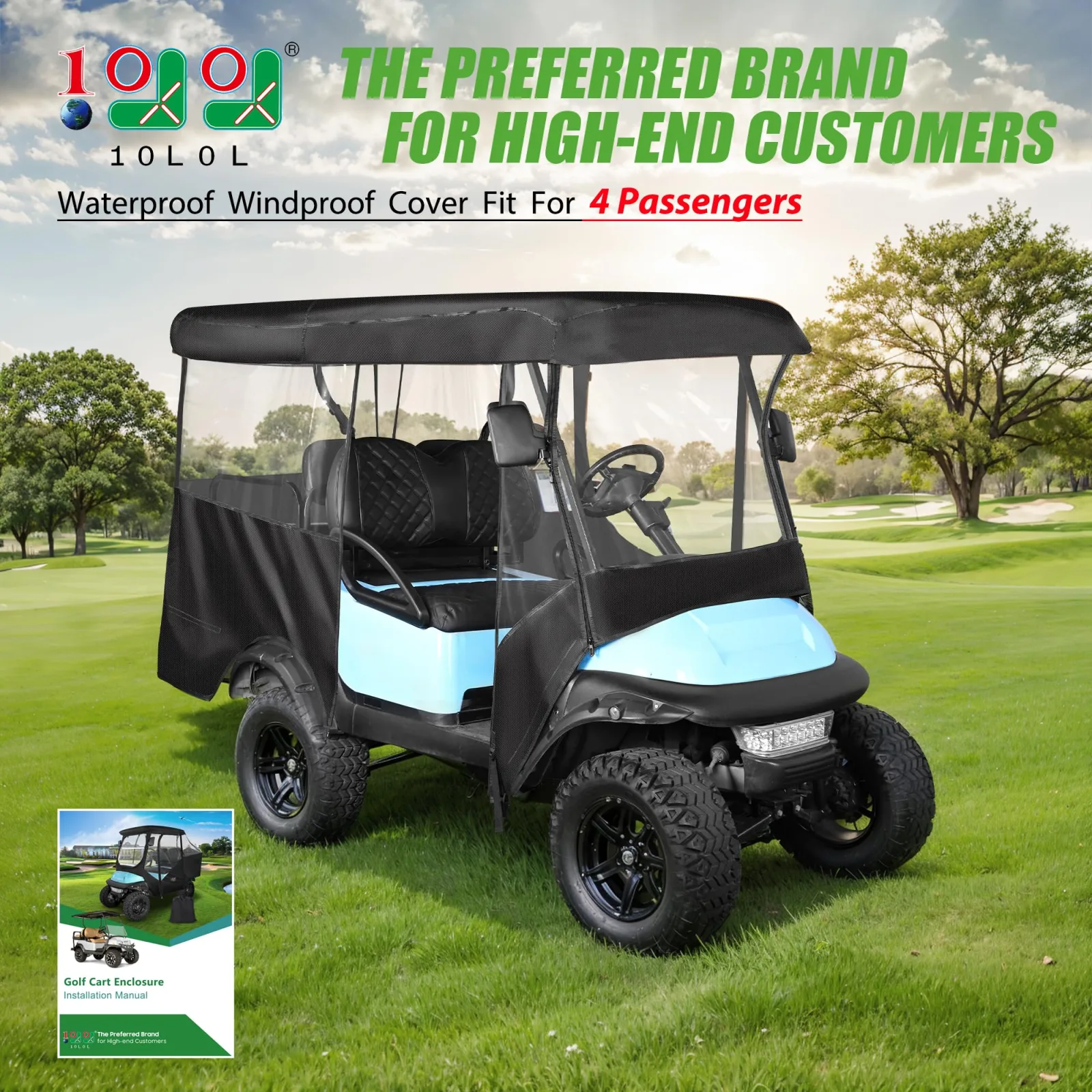 10L0L Golf Cart Enclosure for 4-Passenger Carts image 2