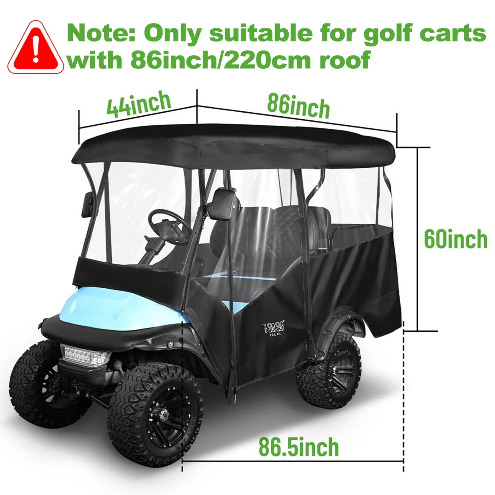 10L0L Golf Cart Enclosure for 4-Passenger Carts image 3