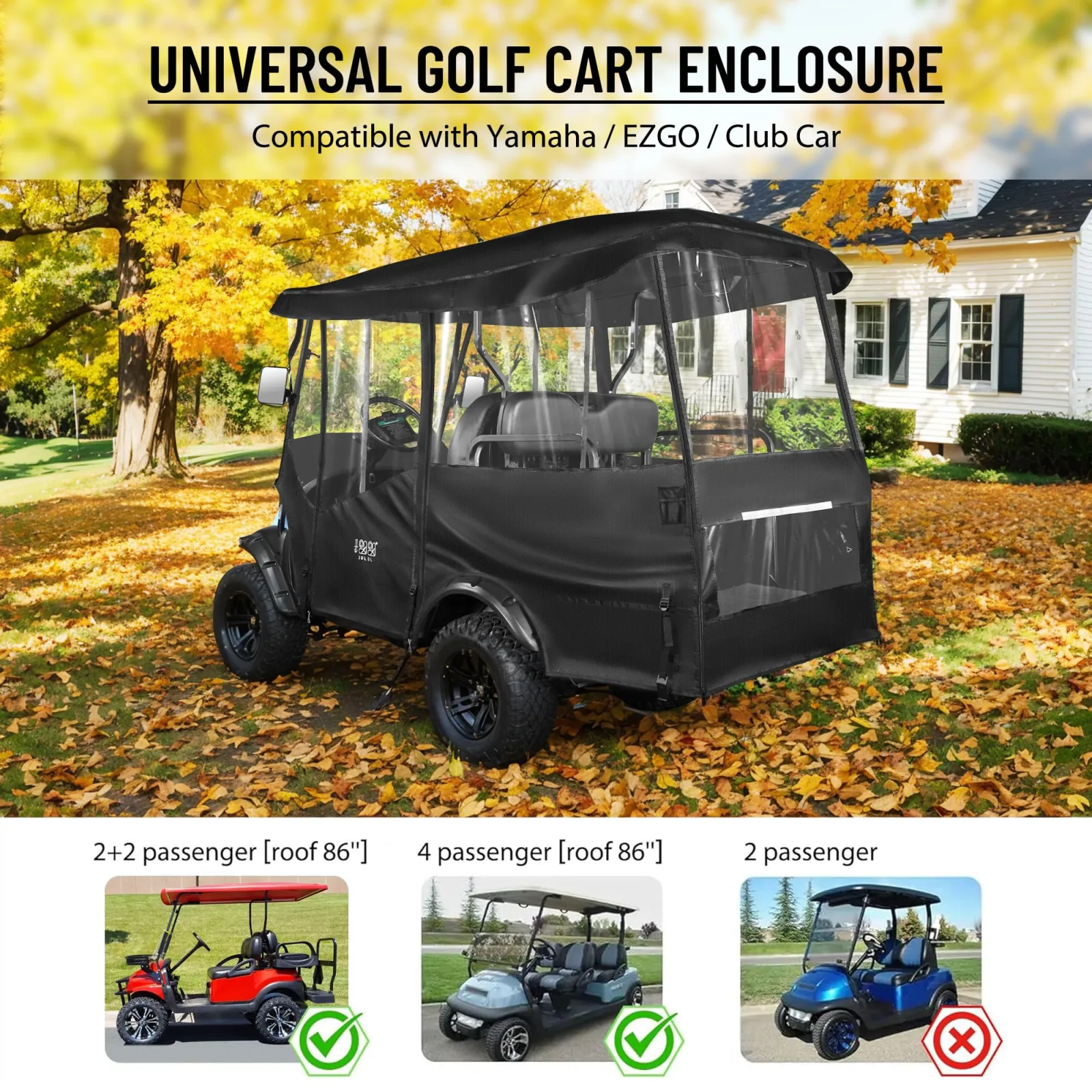 10L0L Golf Cart Enclosure for 4-Passenger Carts image 4