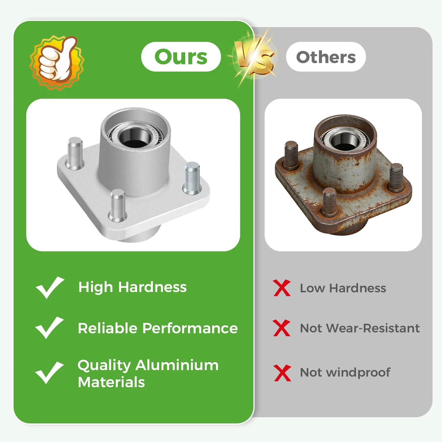 10L0L EZGO TXT Front Wheel Hub Assembly Set image 4
