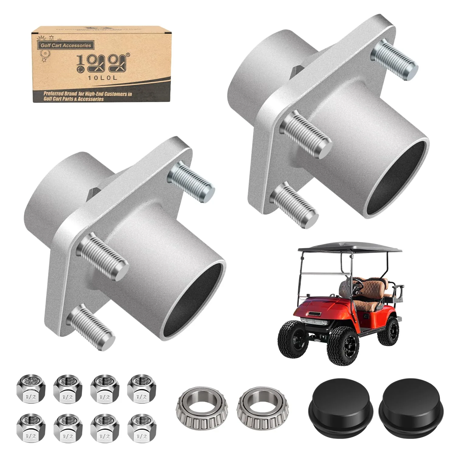10L0L EZGO TXT Front Wheel Hub Assembly Set