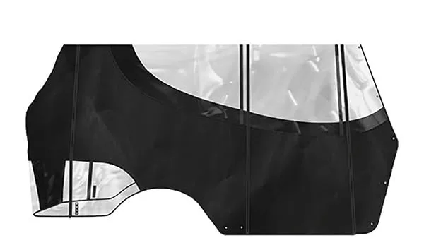 ACED Parts DoubleTake Enclosure & Valance for Kwick-Track, Black — E-Z-GO TXT 1994–2013 (6-Passenger)