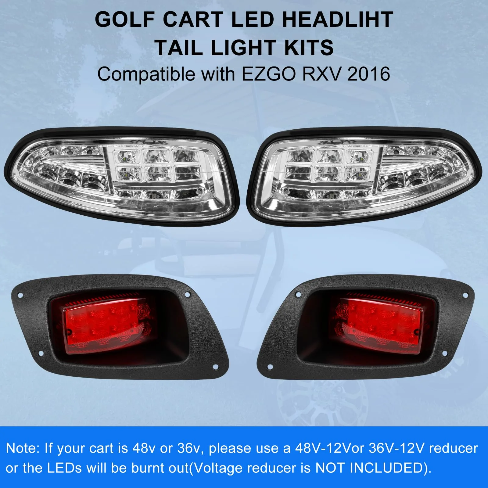 KAKSEY CD00092 LED Light Kit for E-Z-GO RXV 2016-2023 image 2
