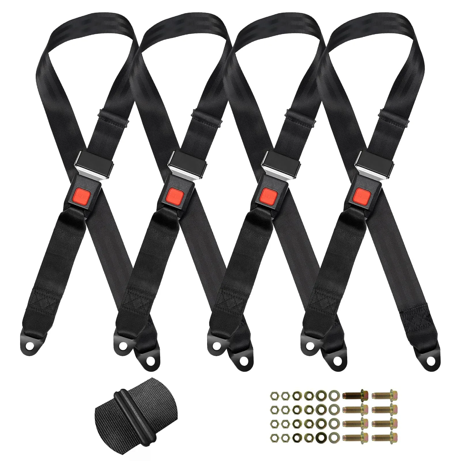 RIZINKART Adjustable Golf Cart Seat Belt Kit
