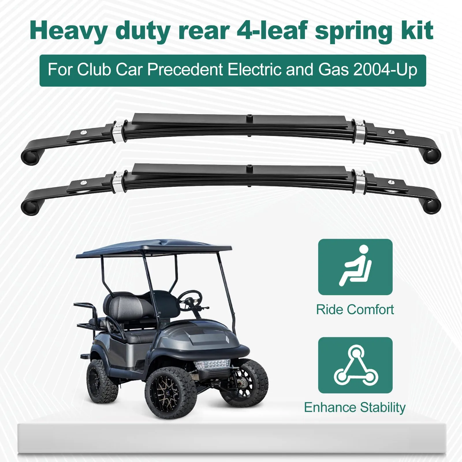 TechInovat 4-Leaf Rear Spring Kit for Club Car Precedent/Onward 2004-Up image 2