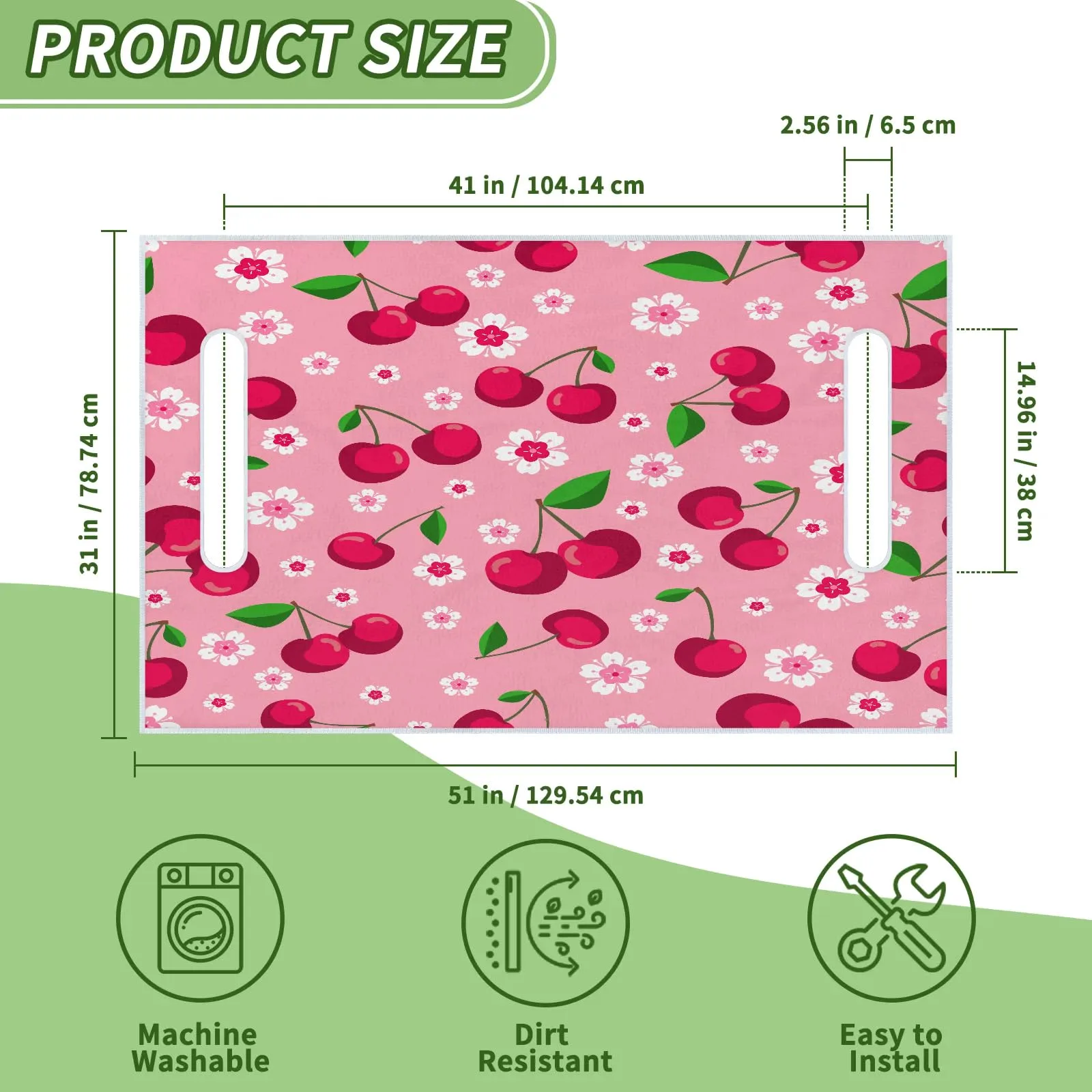 Tiveruda Pink Floral Golf Cart Seat Cover for 2-Person Seats image 2