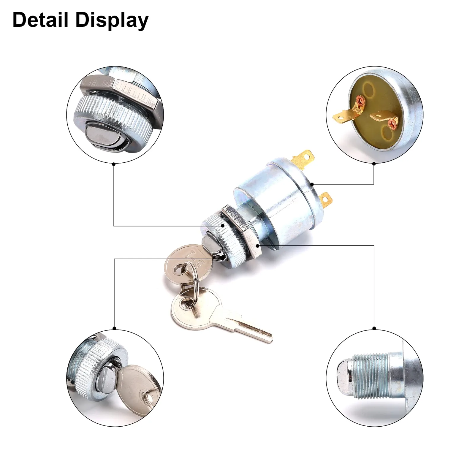 10L0L Ignition Key Switch for E-Z-GO Golf Carts 17421G1 image 4