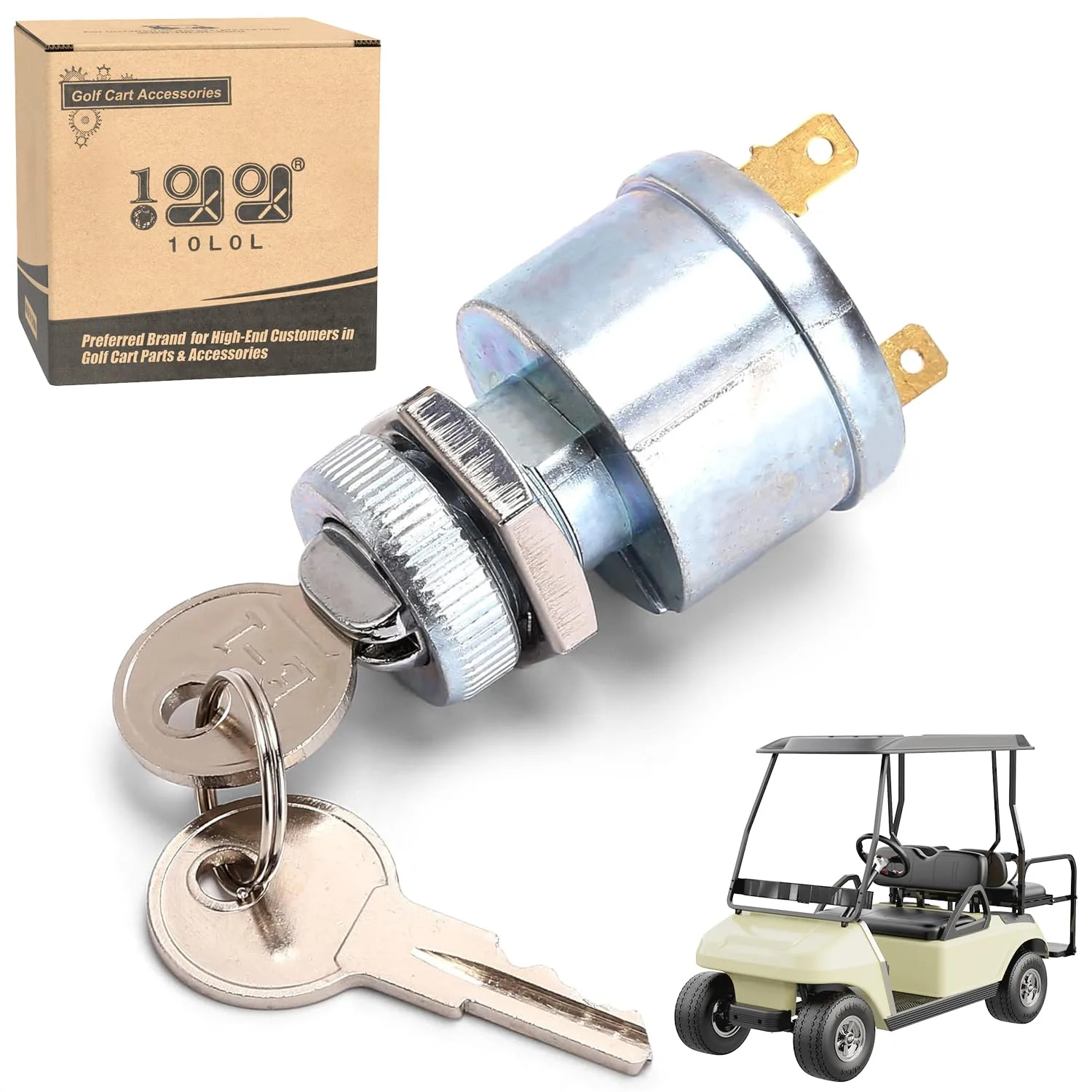 10L0L Ignition Key Switch for E-Z-GO Golf Carts 17421G1