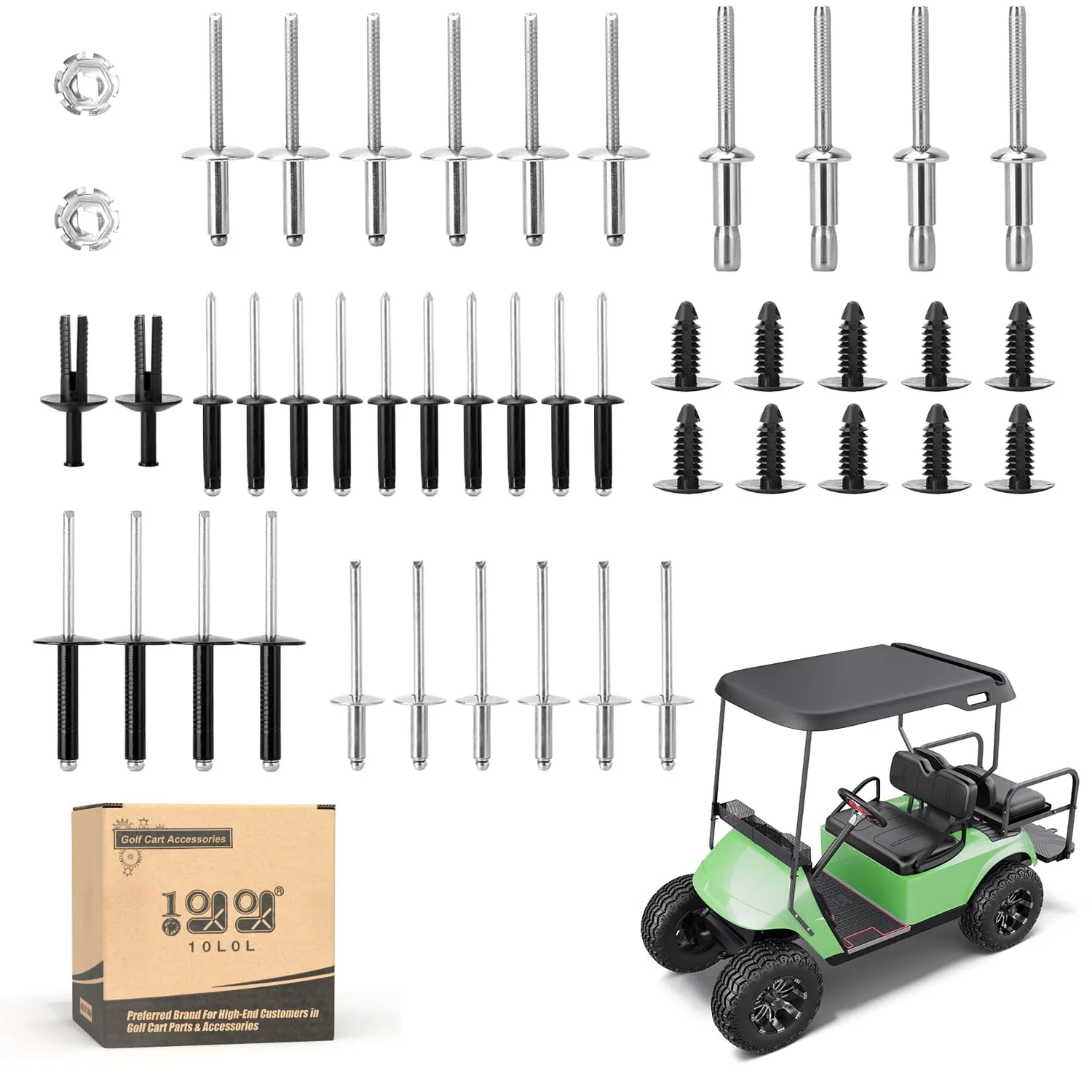 10L0L Body Rivet Kit for E-Z-GO TXT 1994+