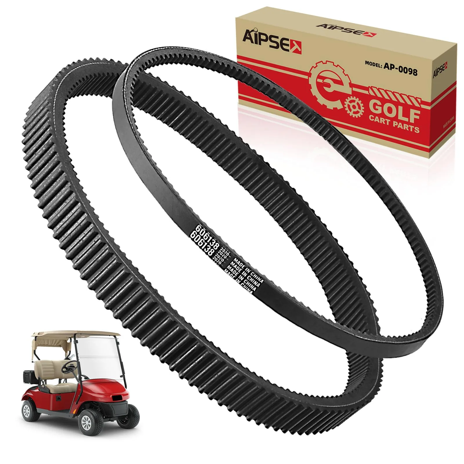 AIPSET Drive & Starter Belt Kit for E-Z-GO RXV/TXT