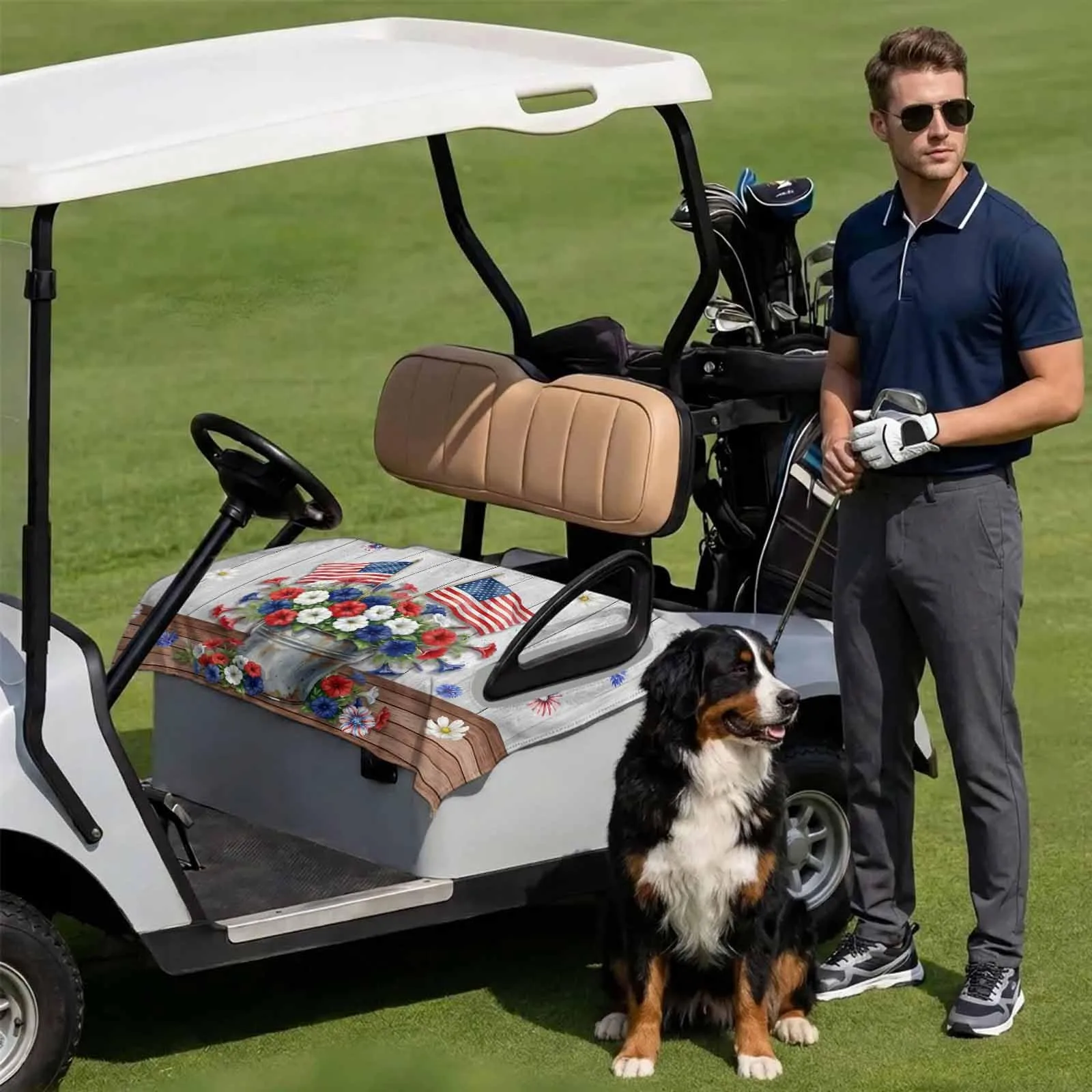 DecorLovee Golf Cart Seat Cover for 2-Seater Models image 3