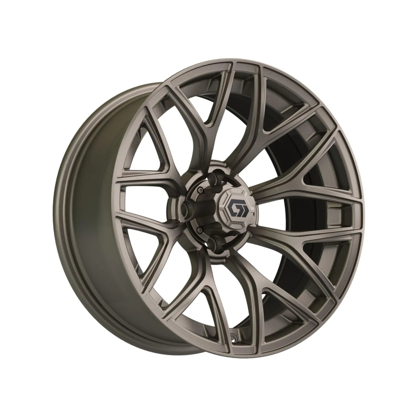 GTW Monaco 16x7 Aluminum Golf Cart Wheel, Matte Bronze (19-427)