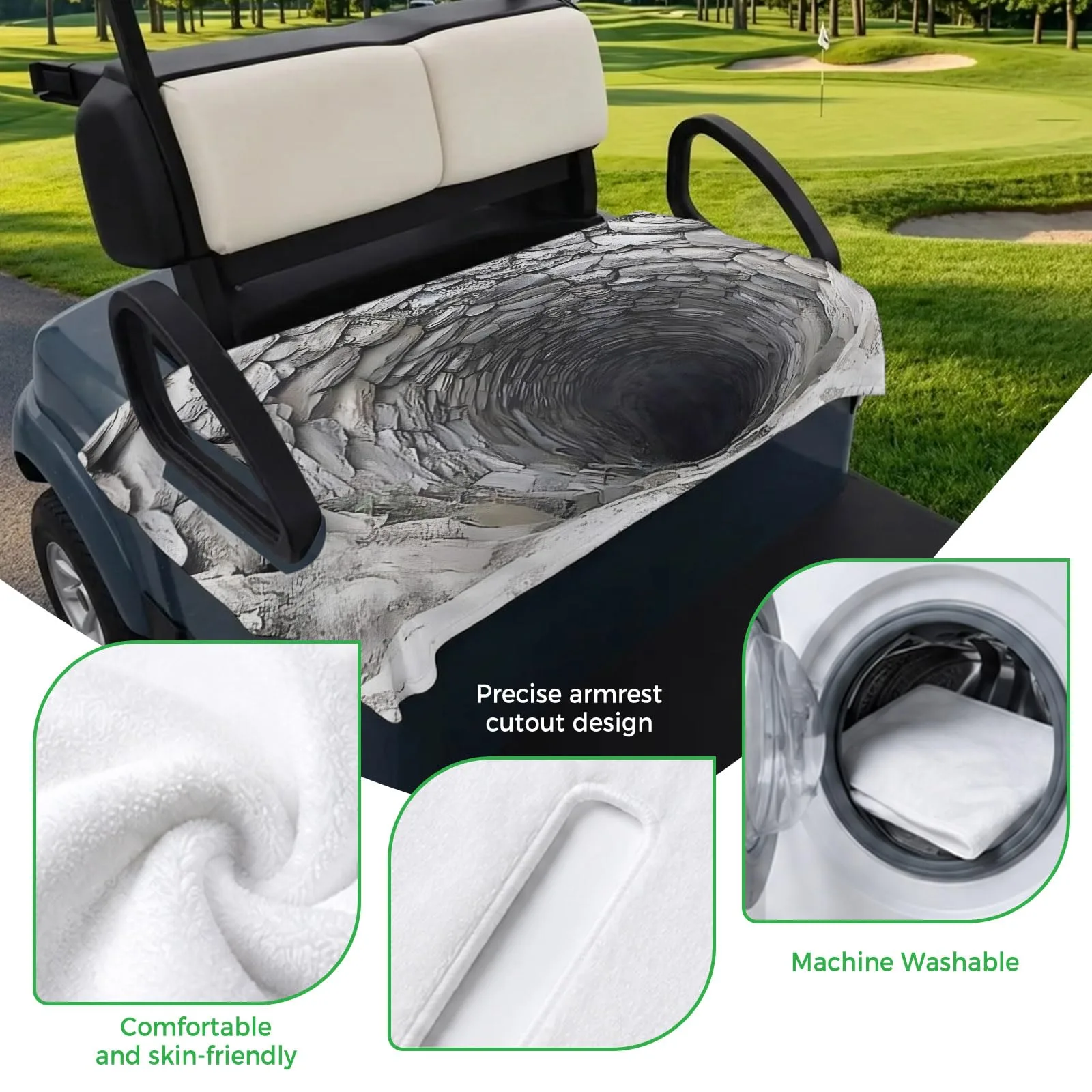 Trosturdspn 51 x 31 Golf Cart Seat Towel Blanket image 3