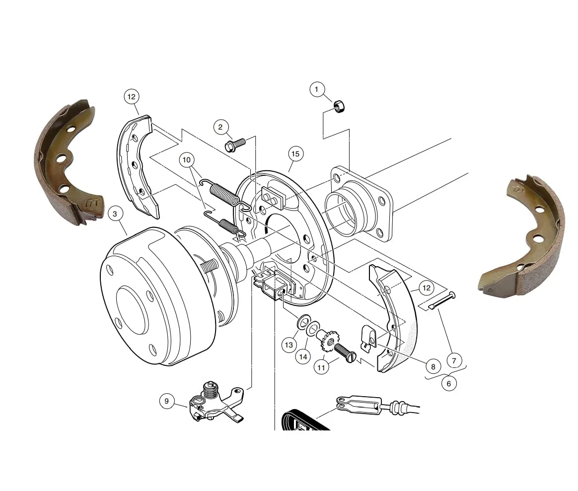 BestAccess Club Car Brake Shoes 1018232-01 image 4