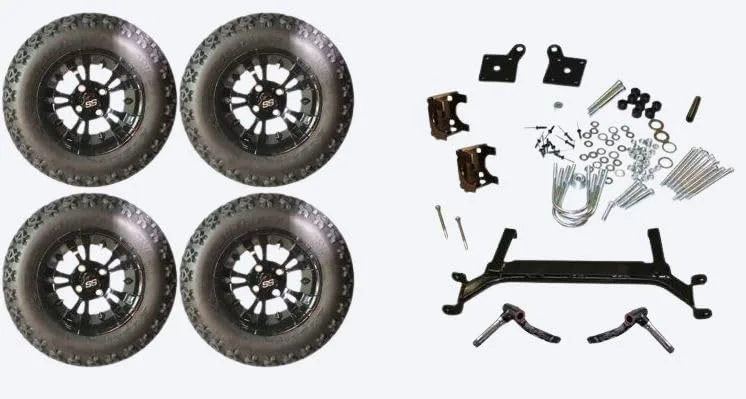 3G 4-Inch Lift Kit with 12-Inch Wheels for EZGO TXT
