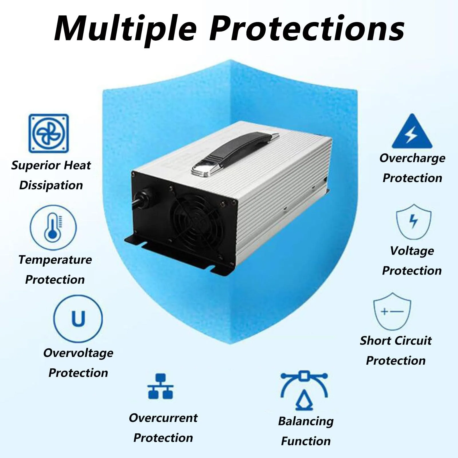 WLEJSL 24V 50A Smart Charger with Anderson Connector image 4