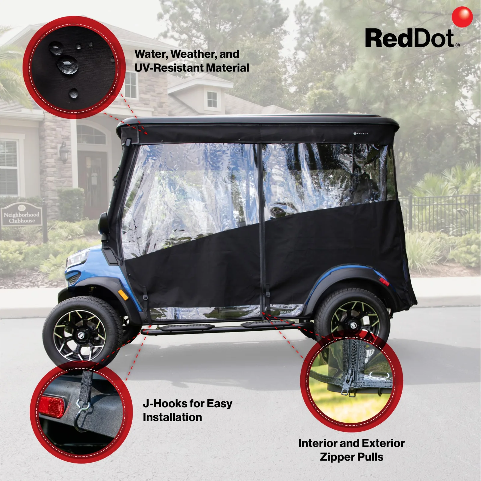 RED DOT 3-Sided Track Enclosure for MadJax Ascent 4‑Passenger (MPN 21-MJAS4FT0-46084988) image 2