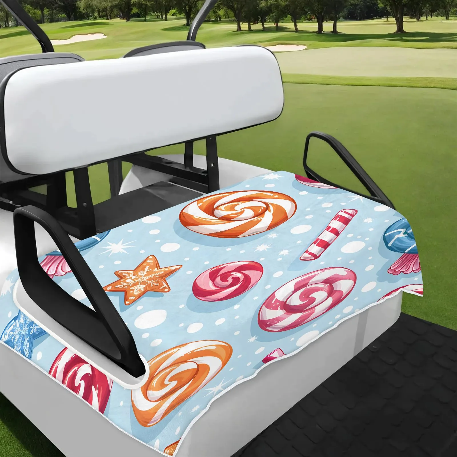 Tiveruda Golf Cart Seat Cover for Double Seats, 51 x 31 in