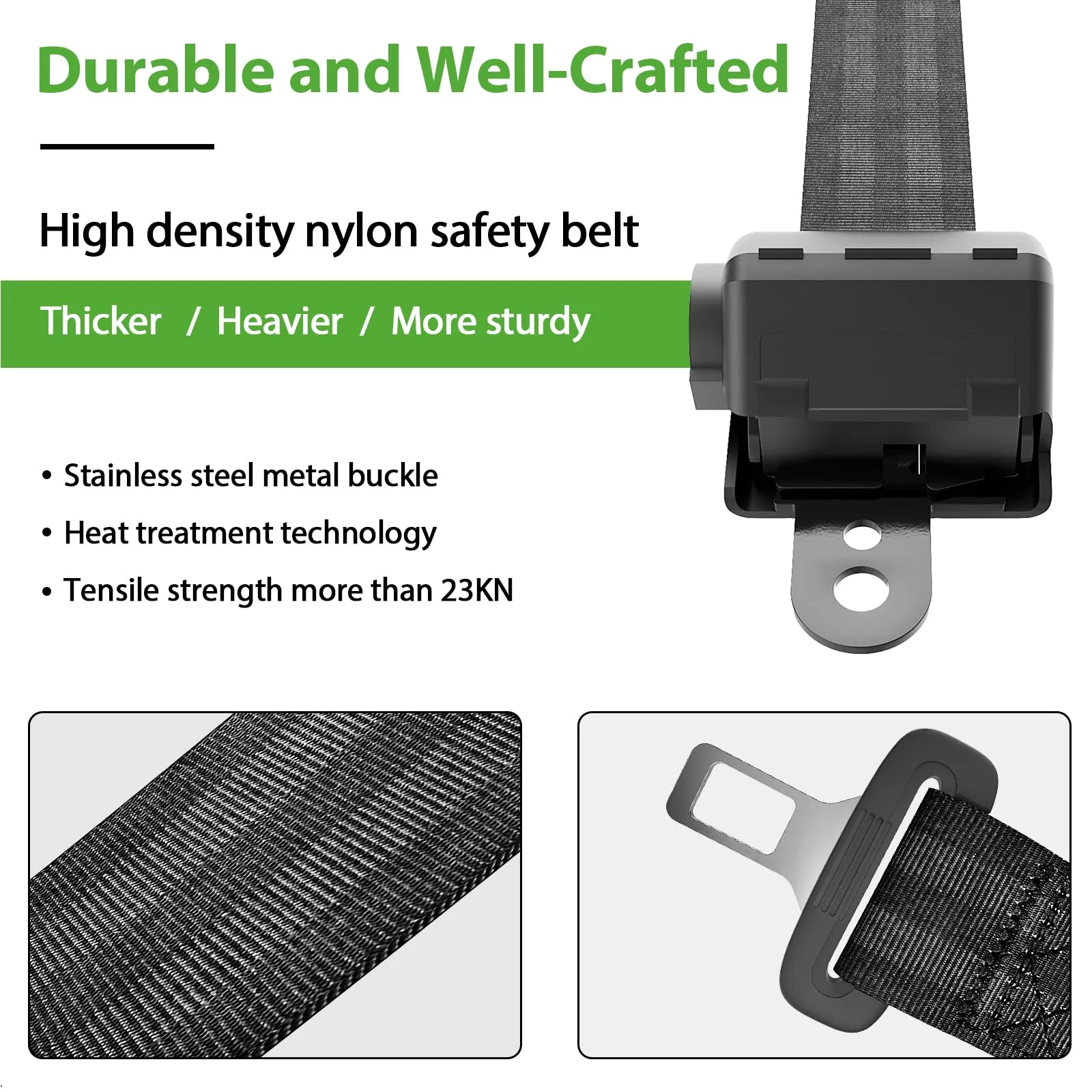 10L0L 42-Inch Retractable Golf Cart Seat Belts, 2-Pack image 4