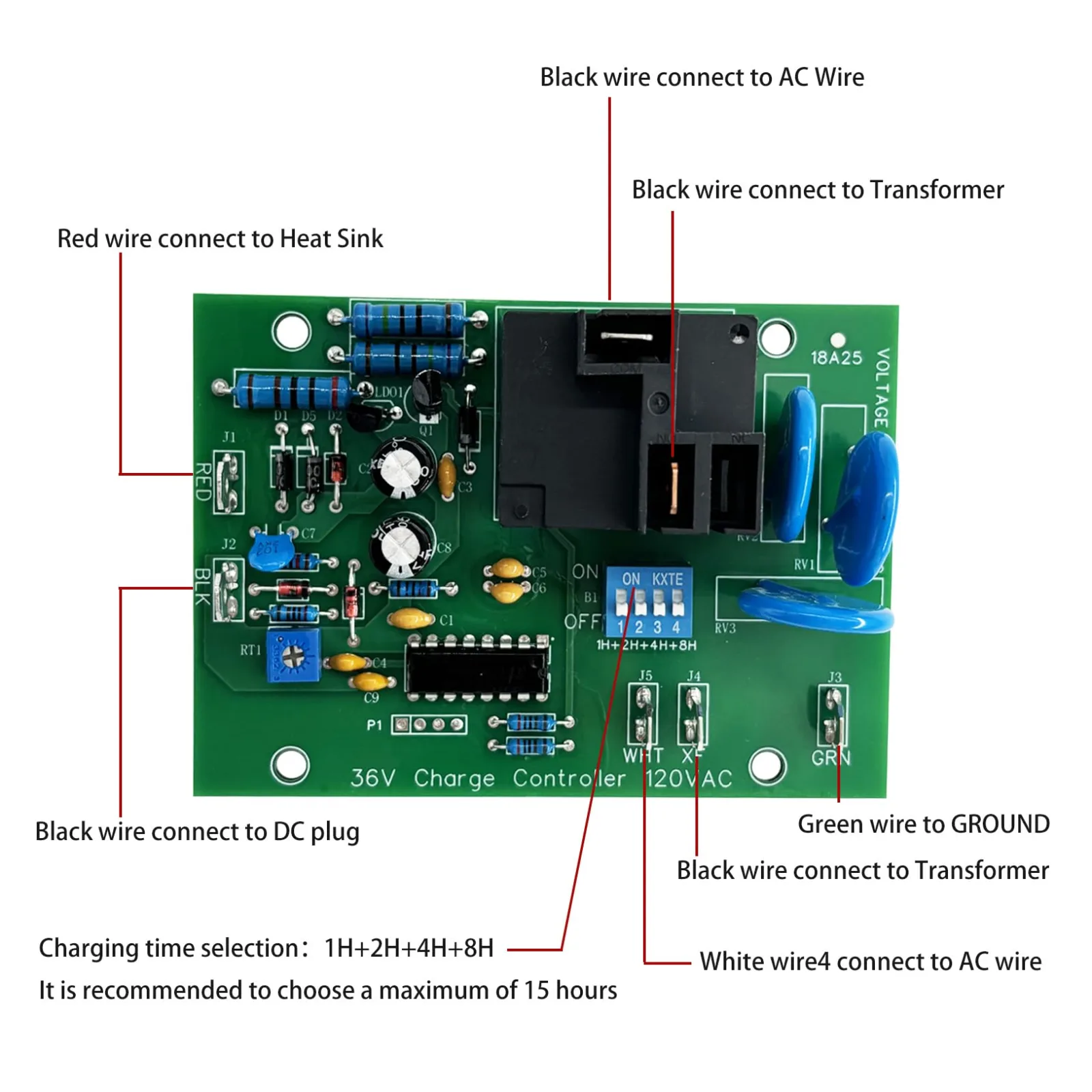 Trucktok 36V Charger Power Control Input Board WZ-PCB-G01 image 3